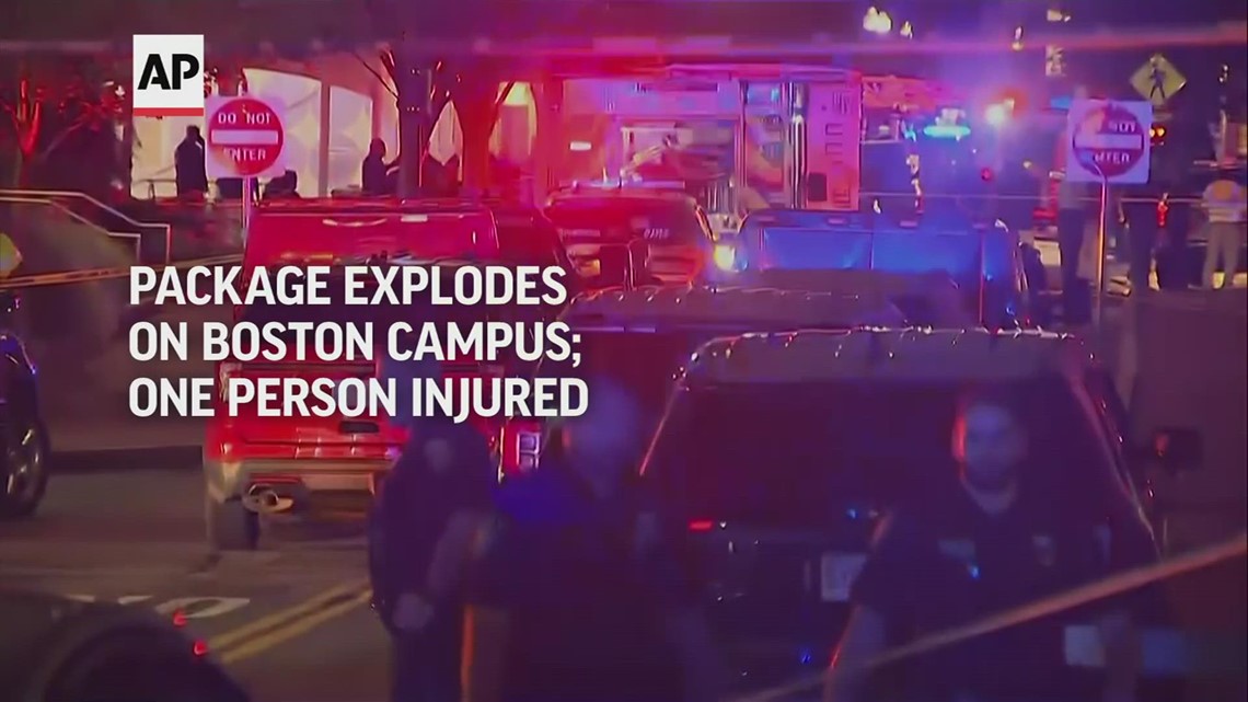 One injured as package explodes on Boston campus