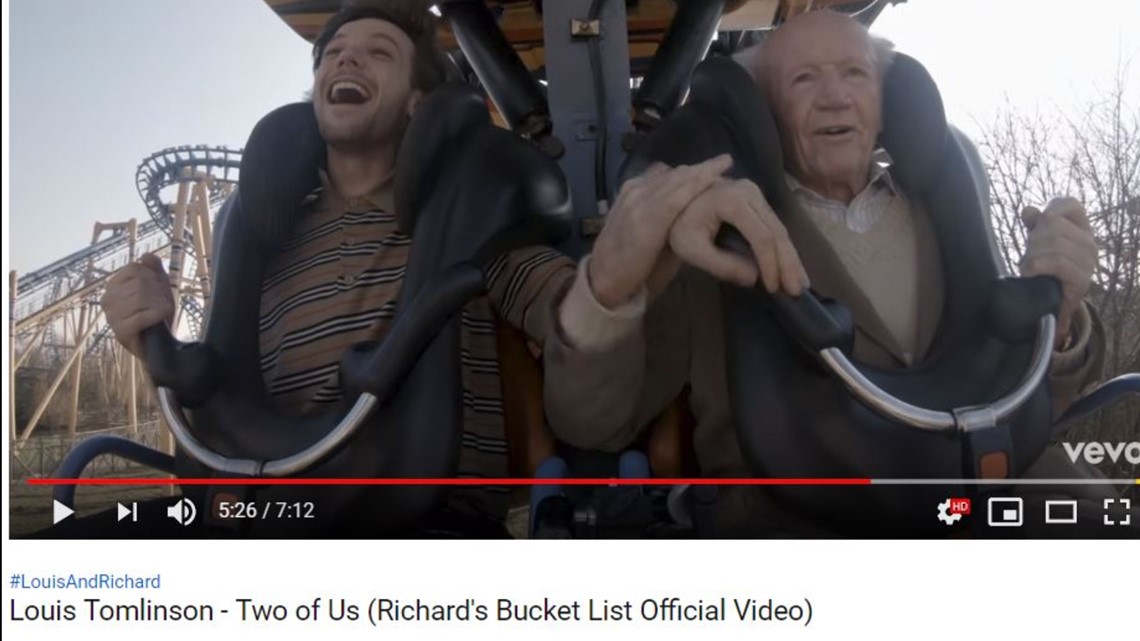 LouisAndRichard: Louis Tomlinson helps 83-year-old complete bucket