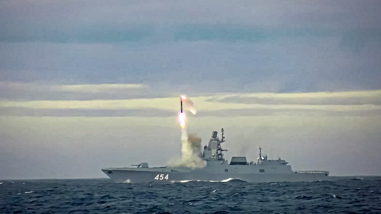 Russia test-fires its latest hypersonic Zircon missile