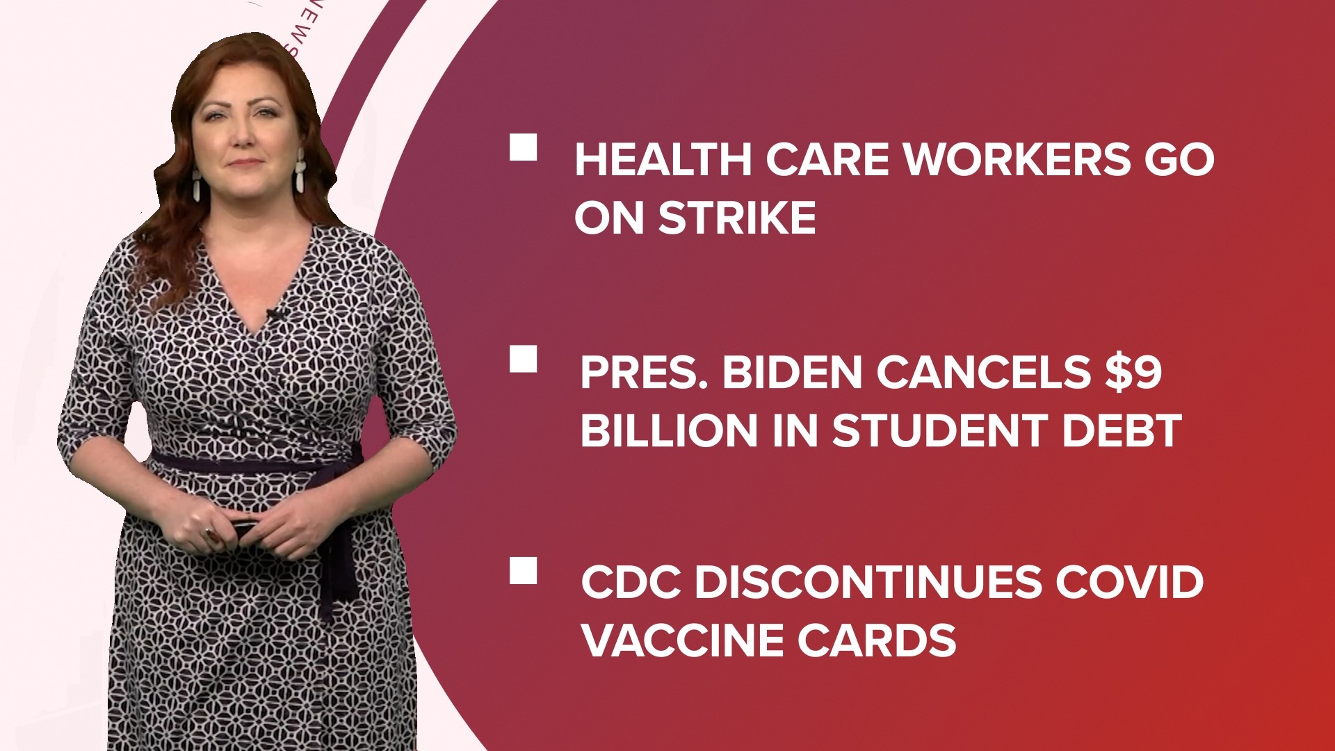 A look at what is happening in the news from Kaiser Permanente workers on strike to the latest on student loan debt and Simone Biles helps the U.S. win big.