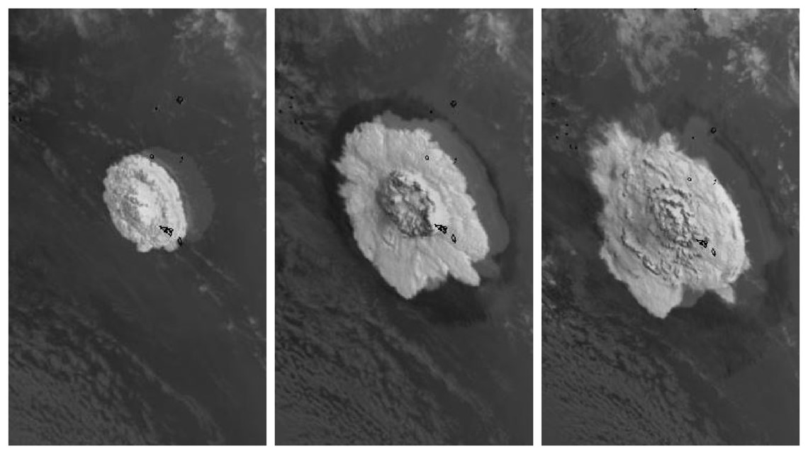 Undersea volcano eruption near Tonga caught on satellite video