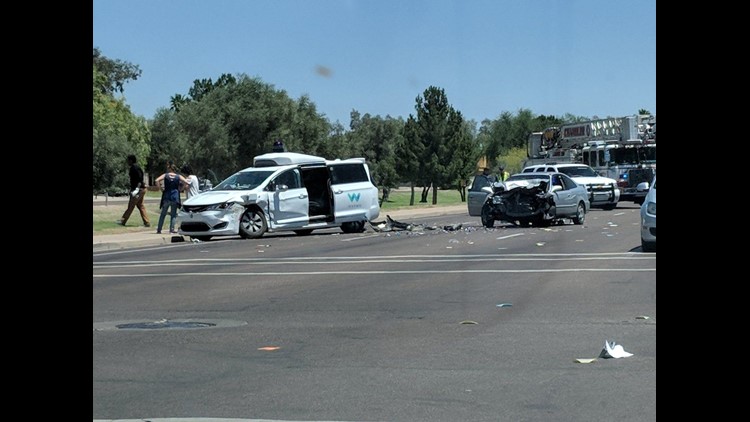 Waymo self-driving SUV involved in crash in Chandler, Arizona Waymo self-driving SUV involved in crash in Chandler, Arizona