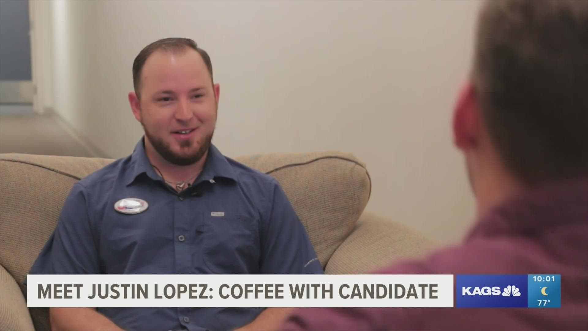 Justin Lopez, candidate for Justice of the Peace in Precinct 4 of Brazos County, said he wants to make the courts open for everyone.