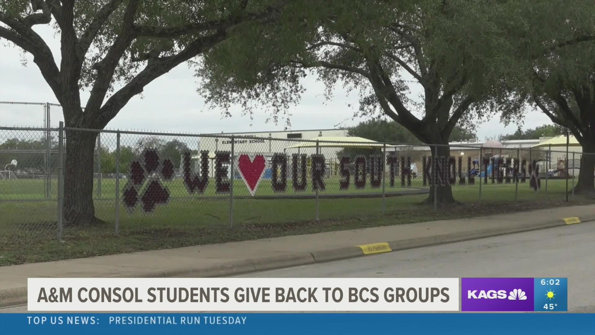 Approximately 250 students from A&M Consolidated High School traveled to different areas to serve their community.