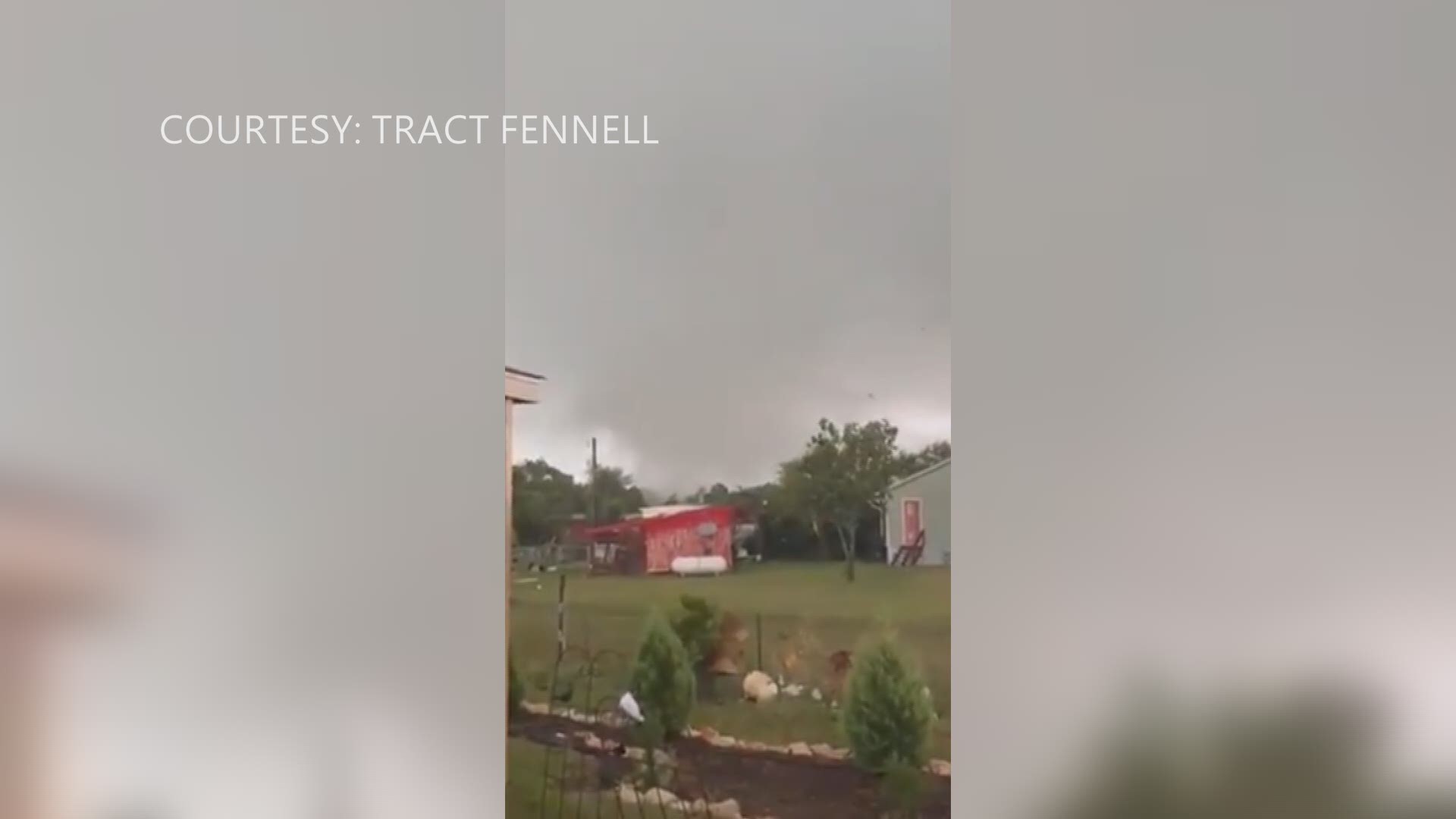 This video is courtesy of Tract Fennell, who took footage of this tornado near Smithville.