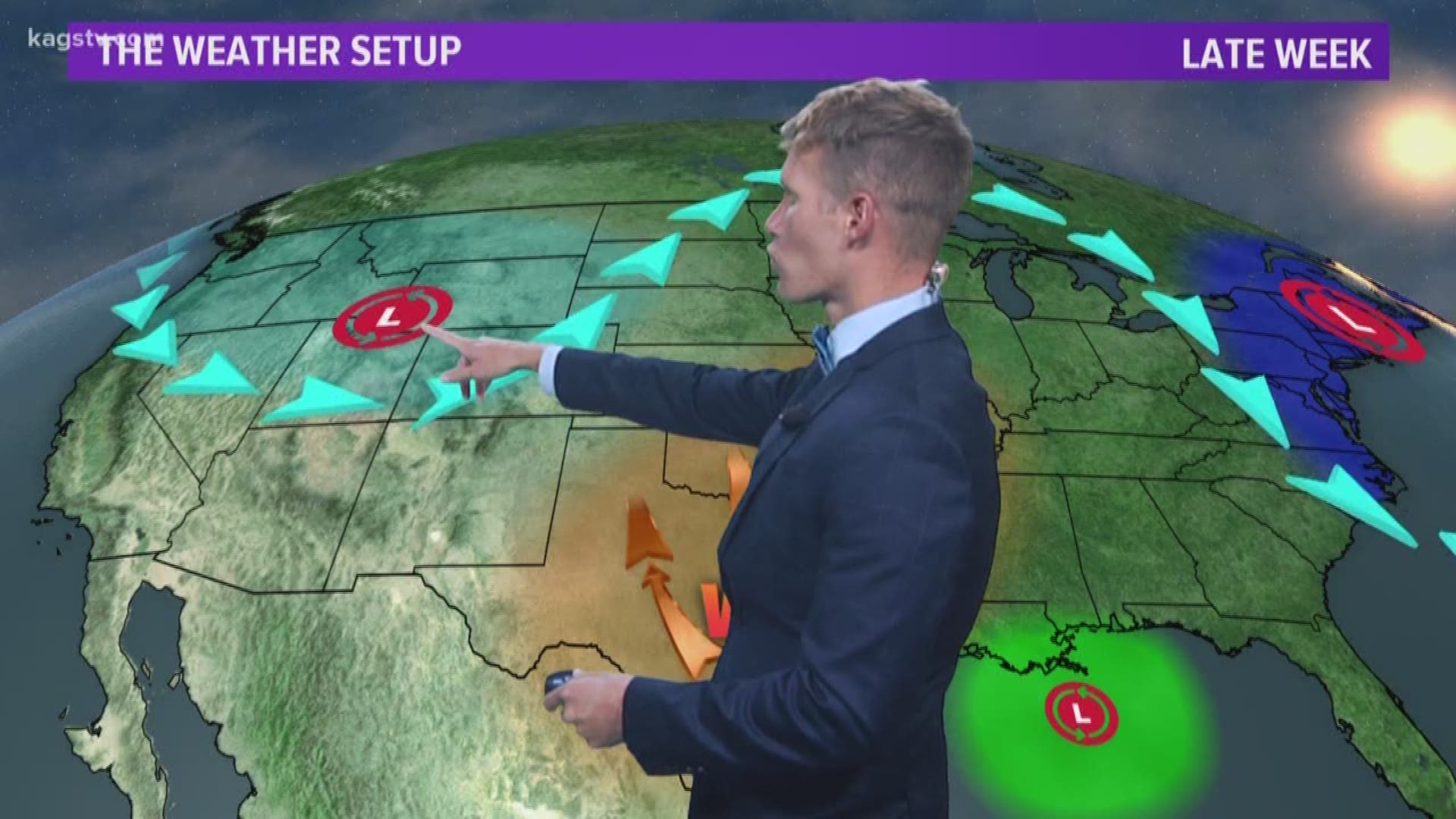 Thursday morning will start off on the cool side but temps return to the 80s by Friday. Another strong cold front will spark strong storms on Monday & drop temps