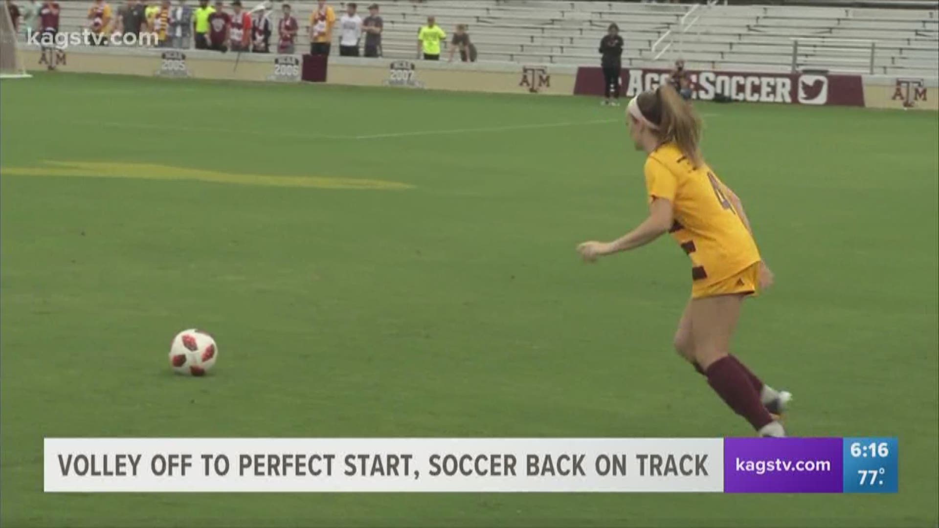 Following its first loss of the season, the fifth ranked Texas A&M soccer rebounded with a 2-0 win over Georgia.