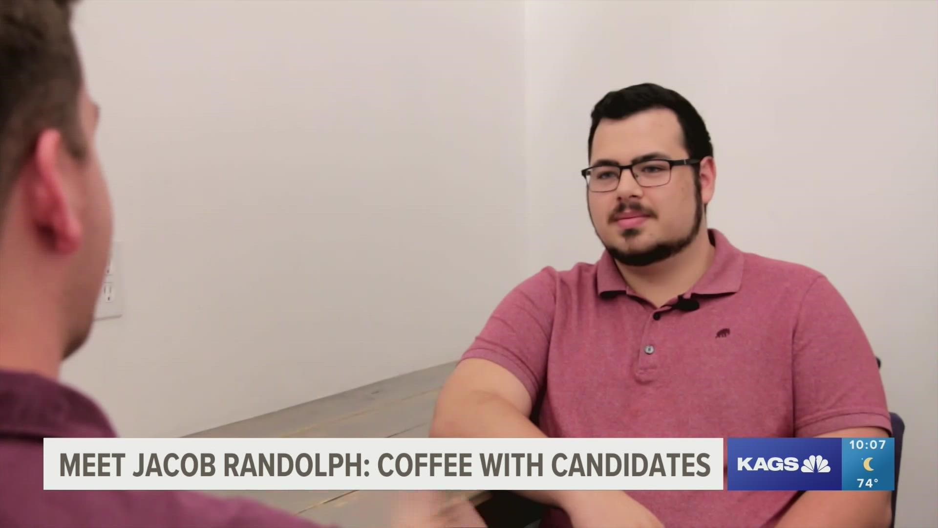 Jacob Randolph, 24, is the youngest of the candidates running for College Station Mayor, but he says this is what makes him stand out from his opponents.