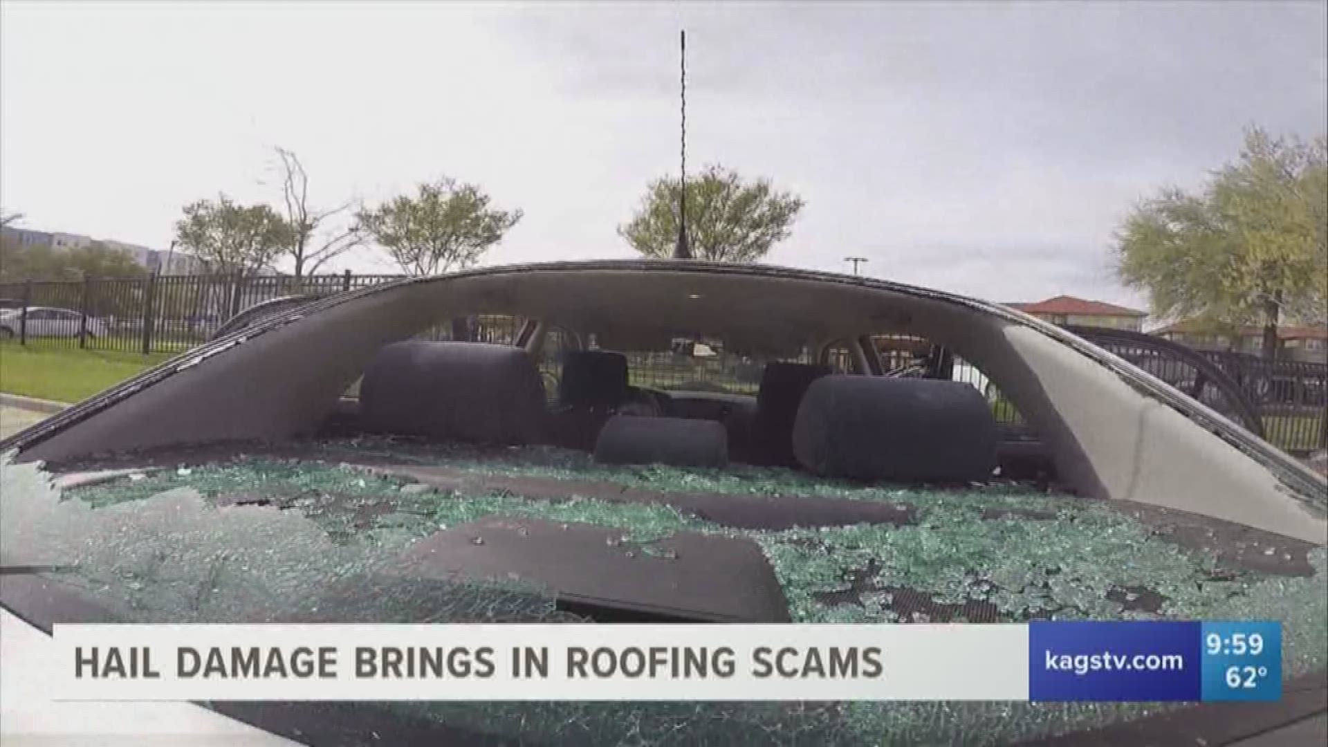 Hail damage brings roofing scams