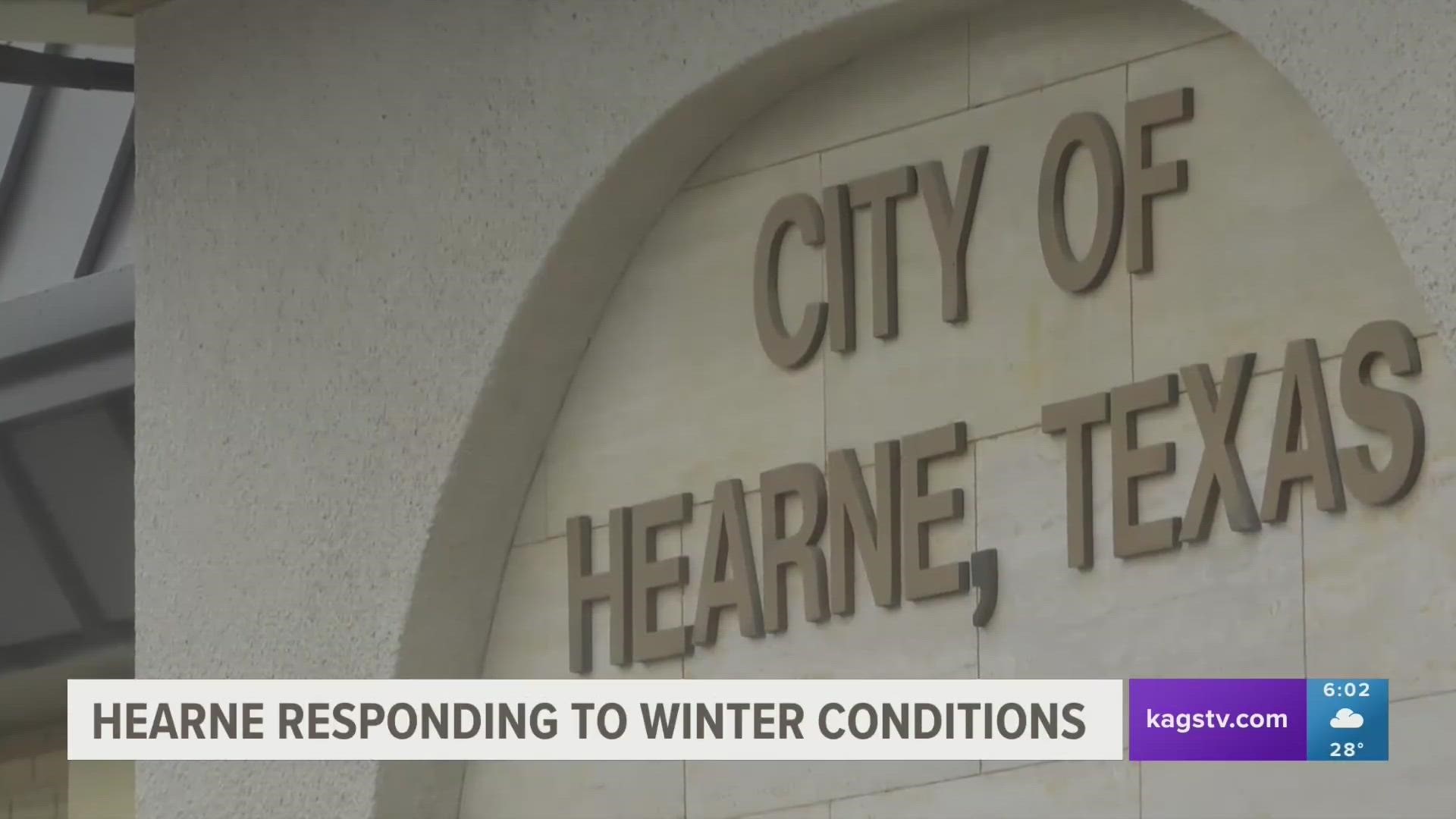 Miguel Vasquez, the Assistant Police Chief for Hearne PD, said that they've responded to several crashes from ice on the roads.
