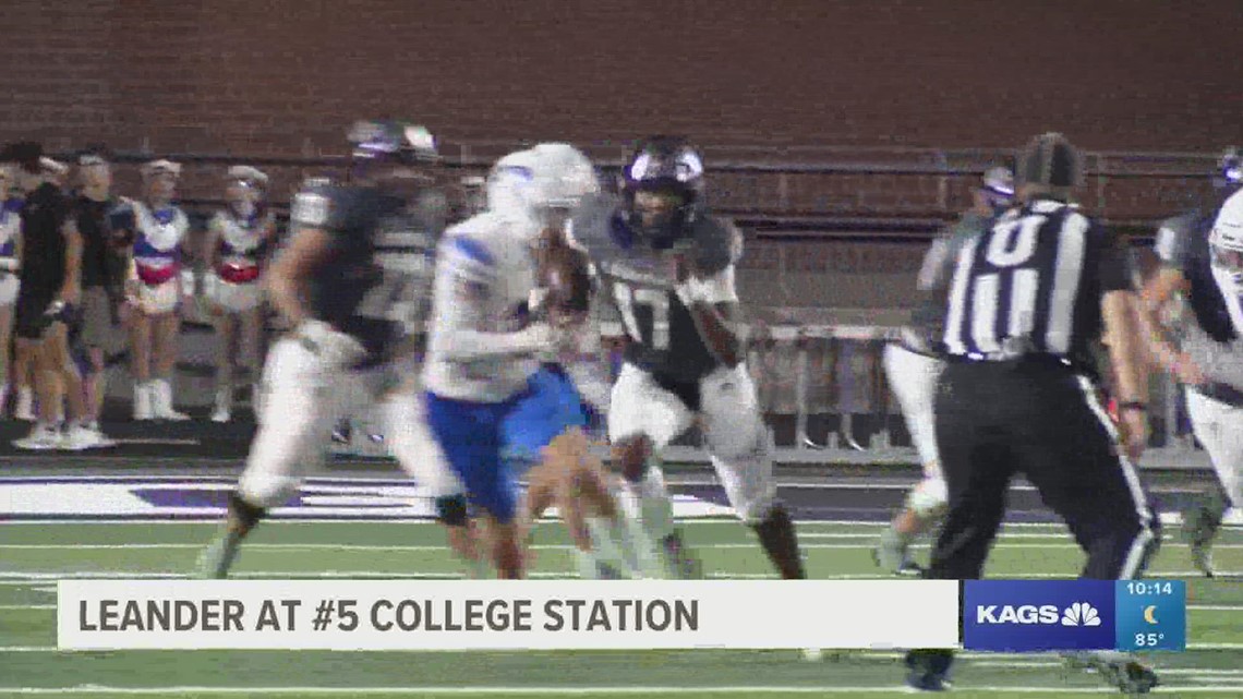 #5 College Station opens district play with win over Leander