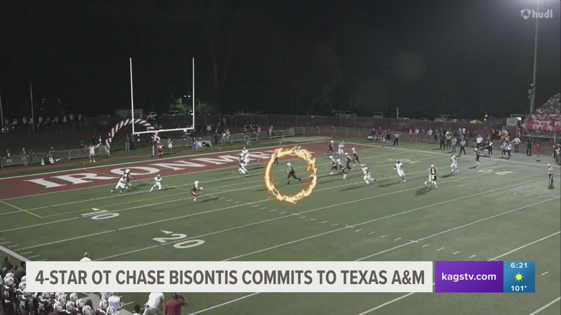 Bisontis, who is rated as a Top-100 overall prospect, is the Aggies' 6th commitment for the 2023 recruiting class.