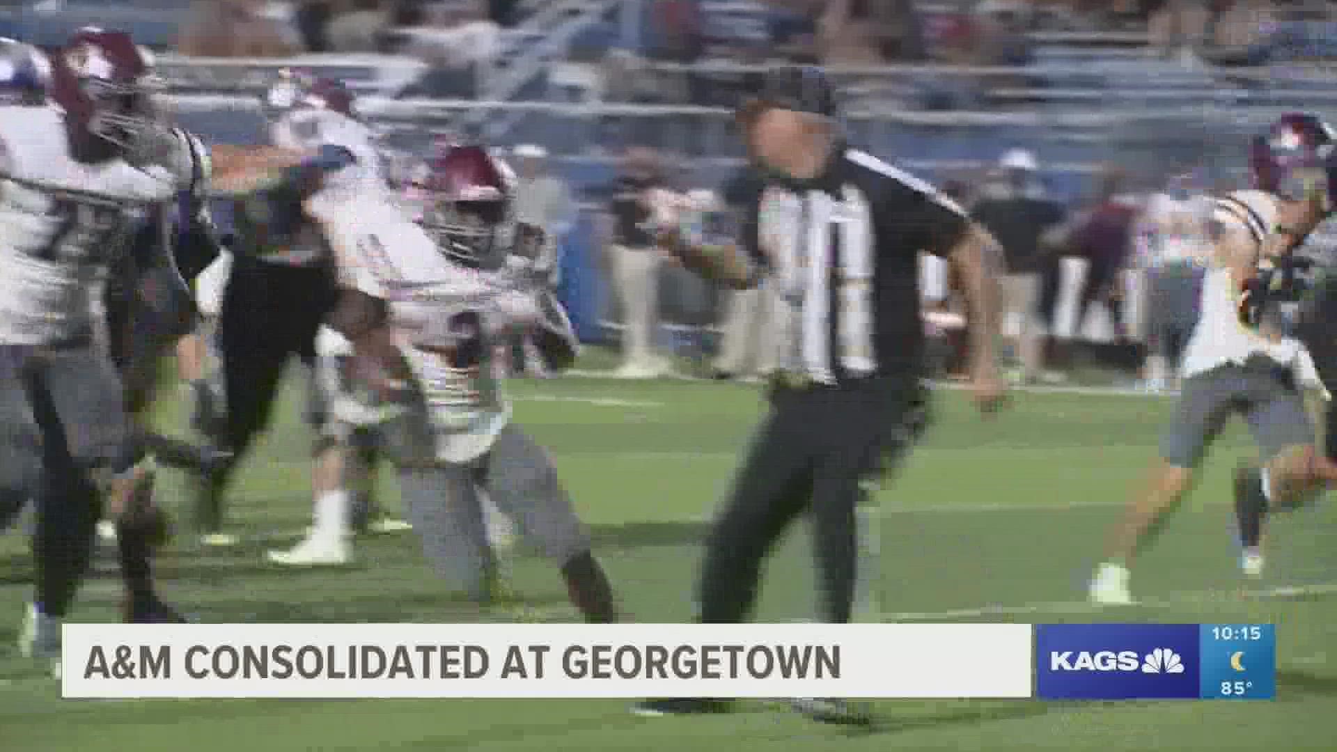 A&M Consolidated defeats Georgetown, 48-34.
