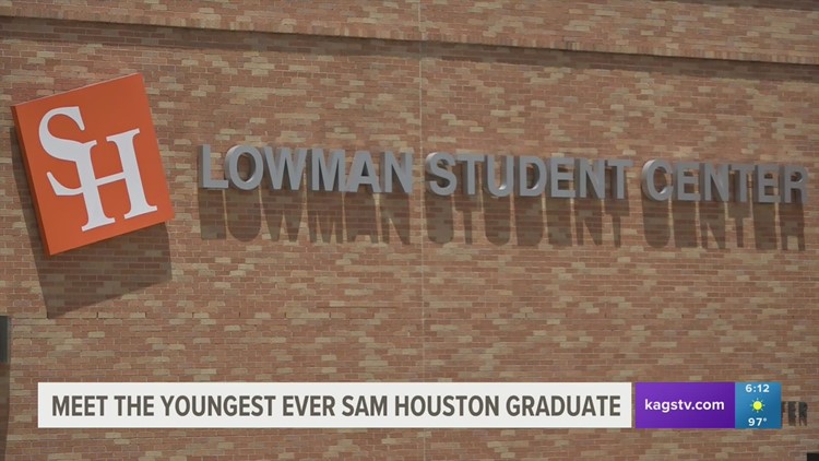 15-year-old makes history as Sam Houston State University's youngest graduate