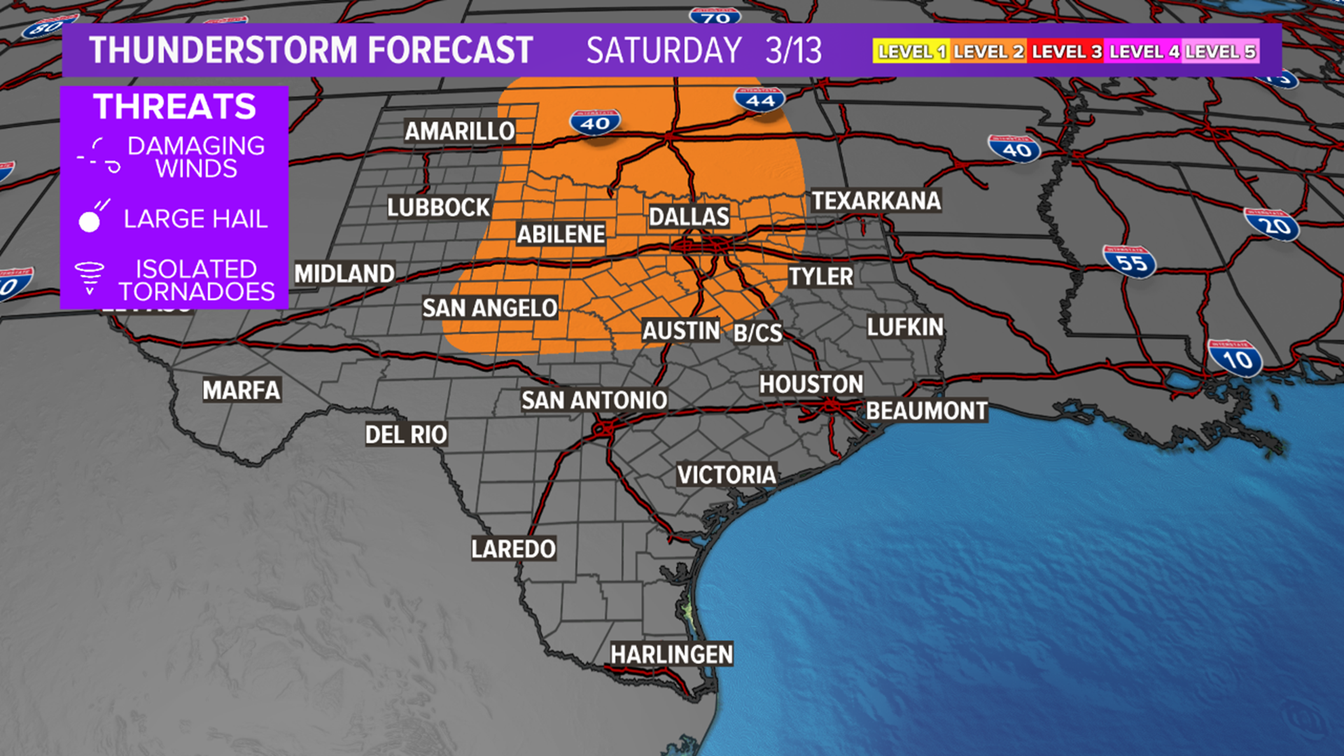 Multipule Rounds Same Impact Multiple rounds of severe storms to impact Texas | kagstv.com