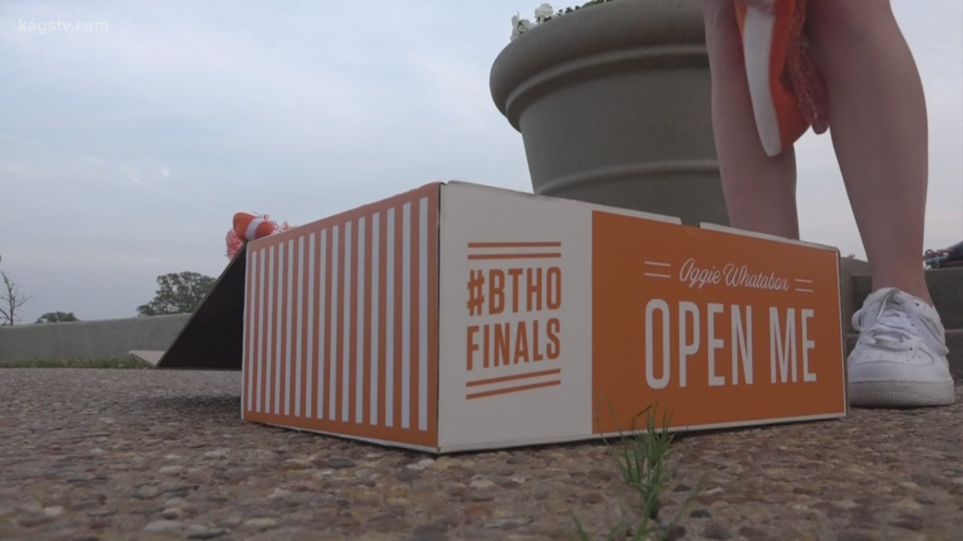 Whataburger and TAMU hid 25 boxes on Monday for students to encourage them to "Beat the Hell Out of Finals".