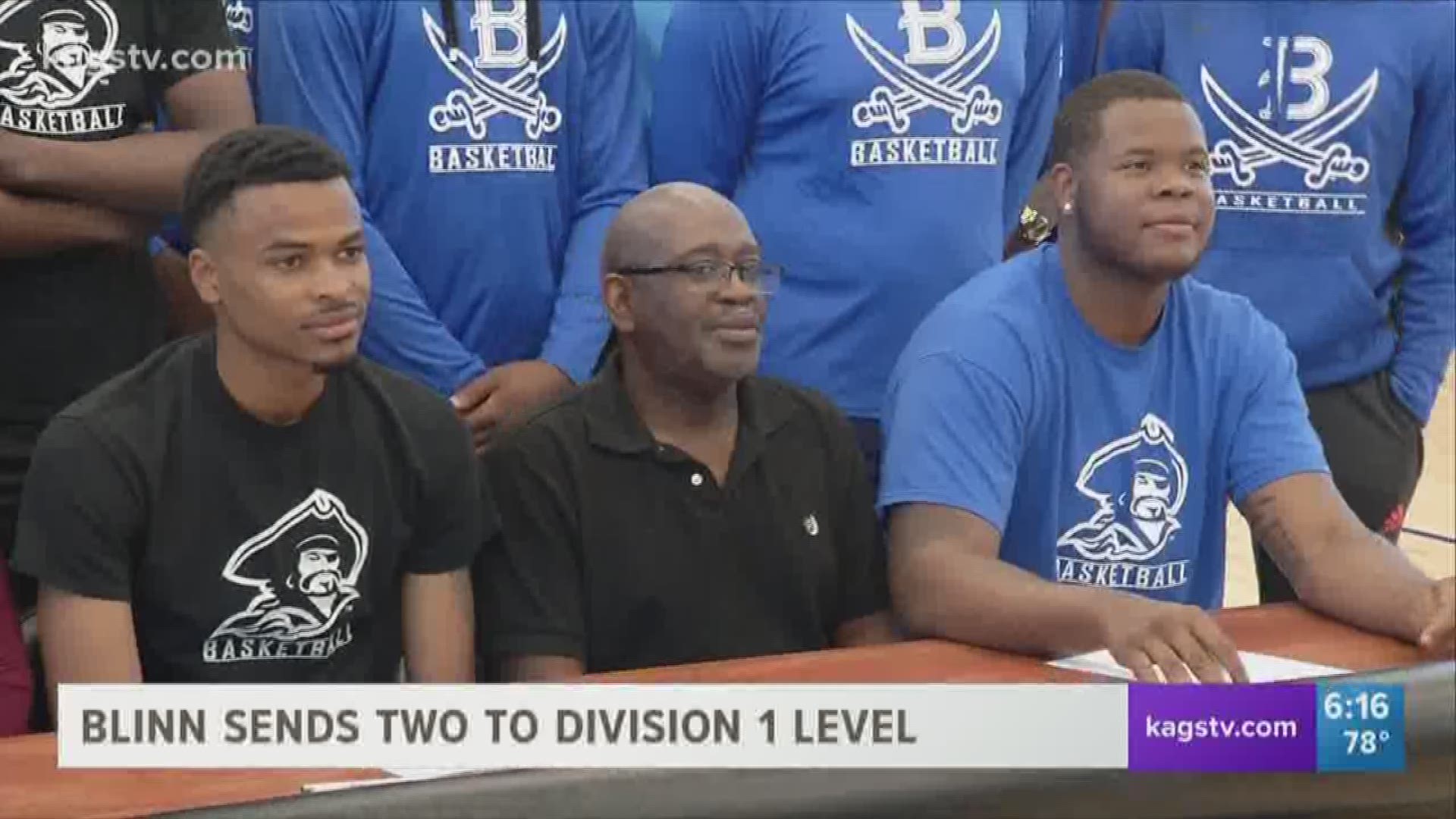 Blinn's Antione Lister and Tony Lewis signed letters of intent to Prairie View A&M and A&M Corpus Christi, respectively, on Monday.