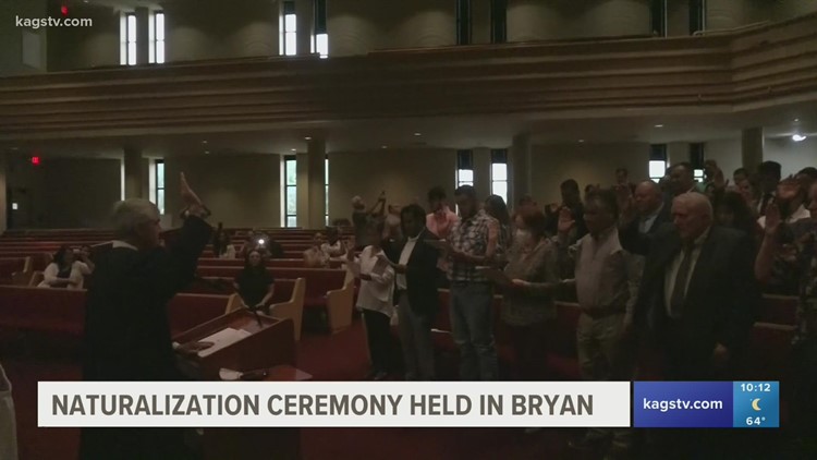 A New Beginning: More than 80 people become U.S. citizens in Bryan