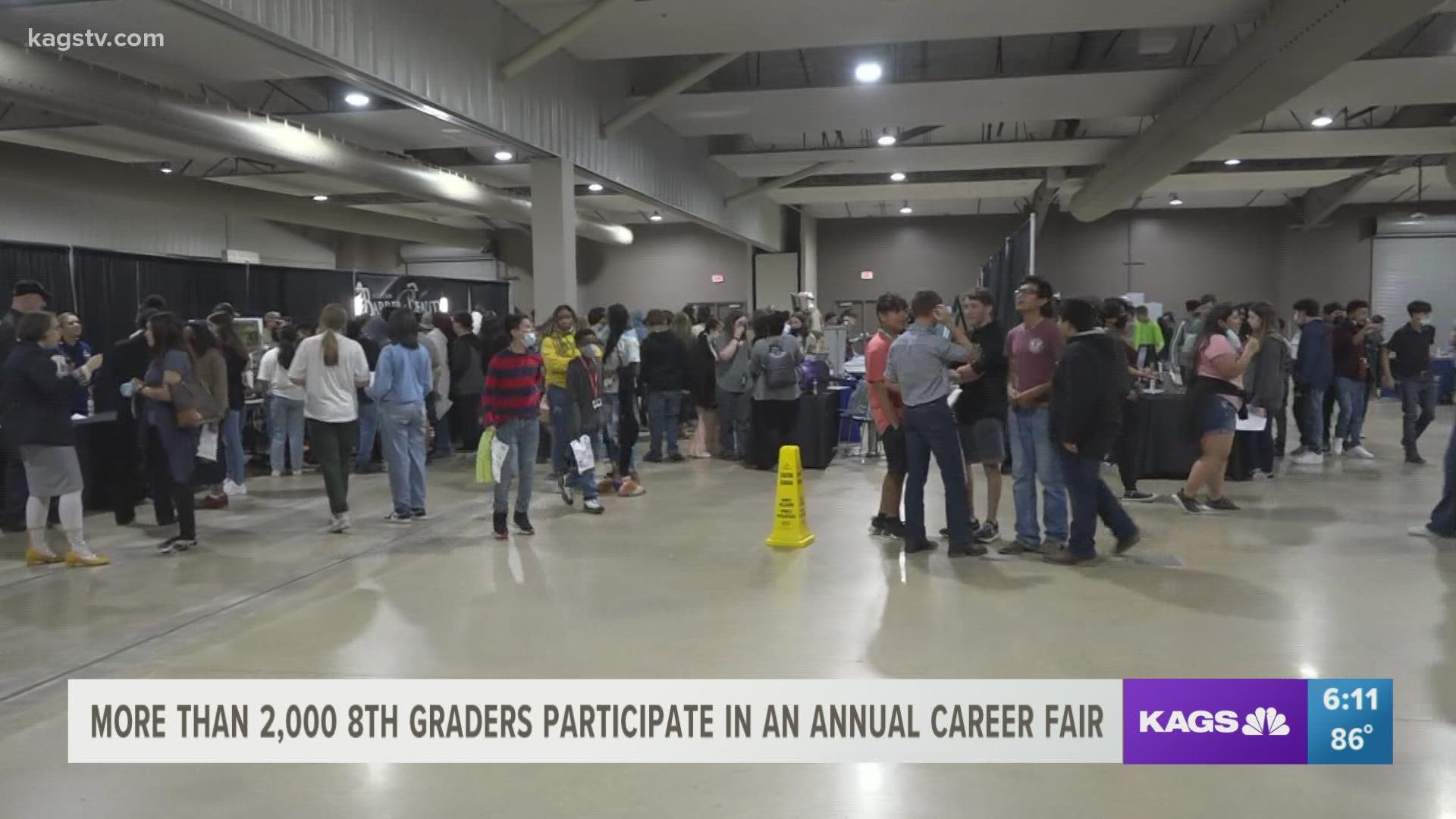 8th graders were exposed to 45 job opportunities during the event