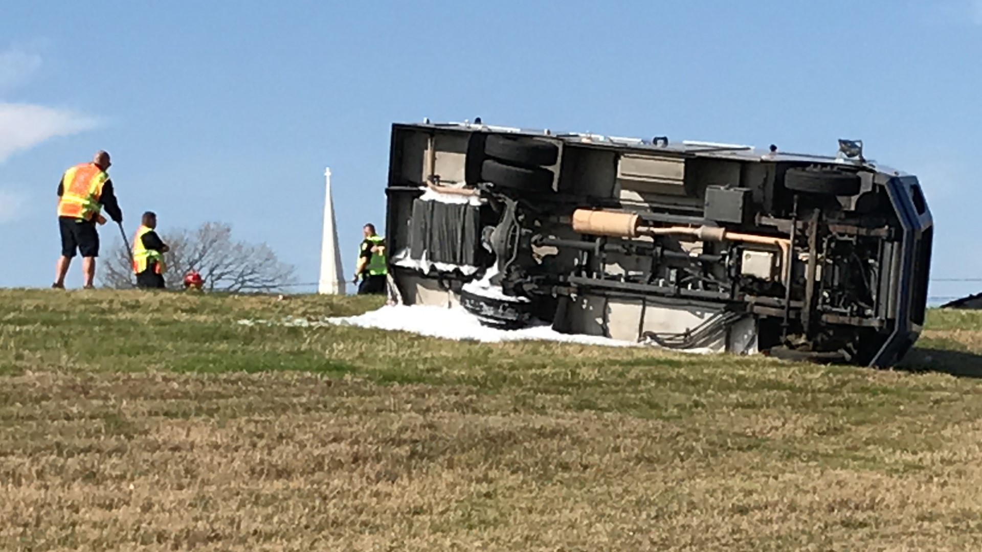 Rollover crash involving armored truck shuts down HWY 6 in Bryan ...