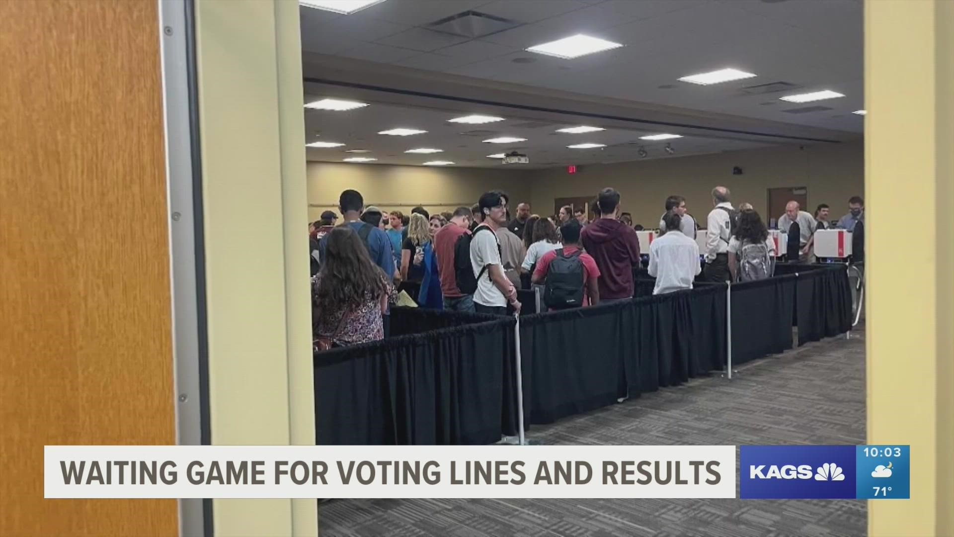 The few ballots affected by the scanner jams were later scanned at the Brazos Center before the final results were released.
