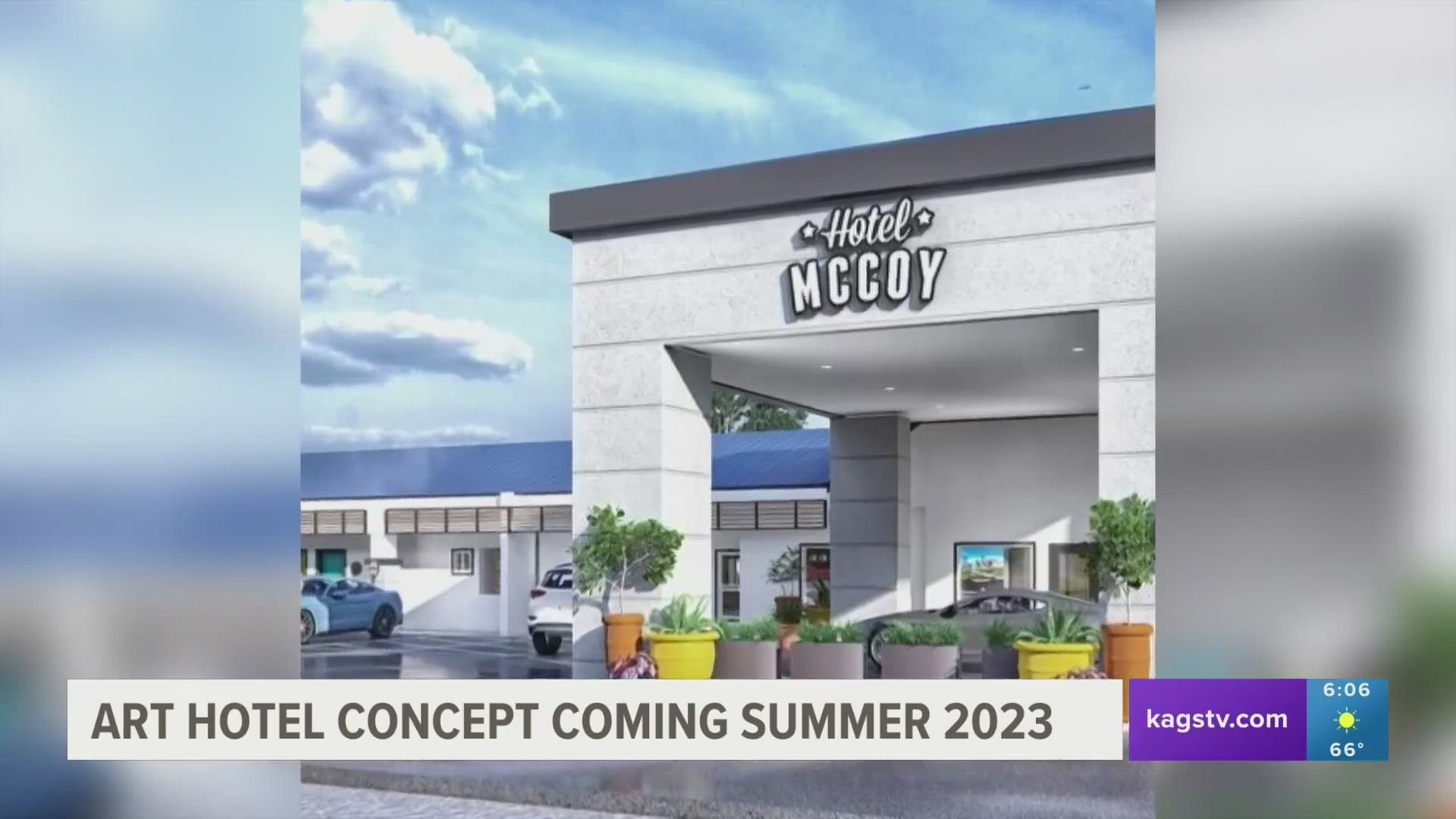 The McCoy Hotel, a new art hotel concept, is set to open its College Station location in July, and wants to highlight local local food, spirits, and art.