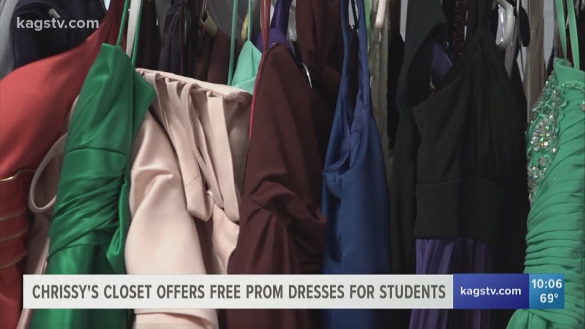 A local organization, Chrissy's Closet, is partnering with College Station ISD to provide free clothing to students and faculty. Now, as prom season approaches, they are also offering formal wear.