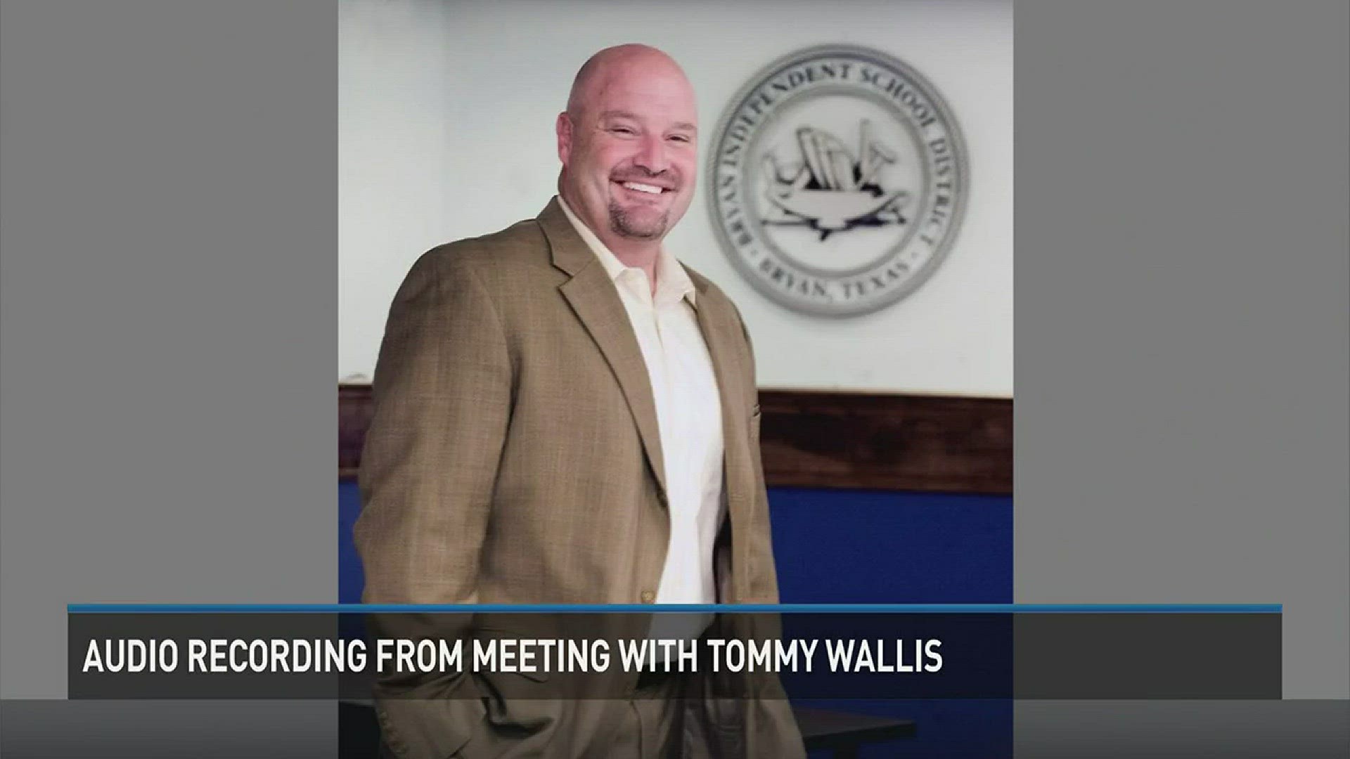 Newly released audio from a meeting in which superintendent Tommy Wallis was asked to resign.