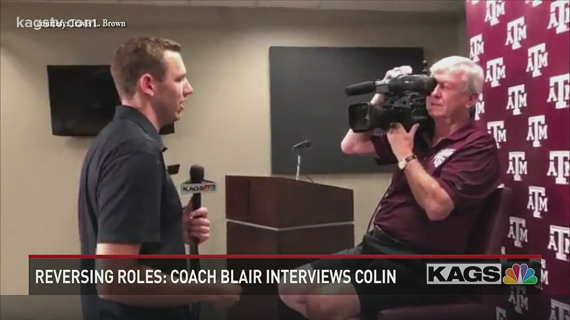 Coach Blair operated our camera and interviewed Colin Deaver.