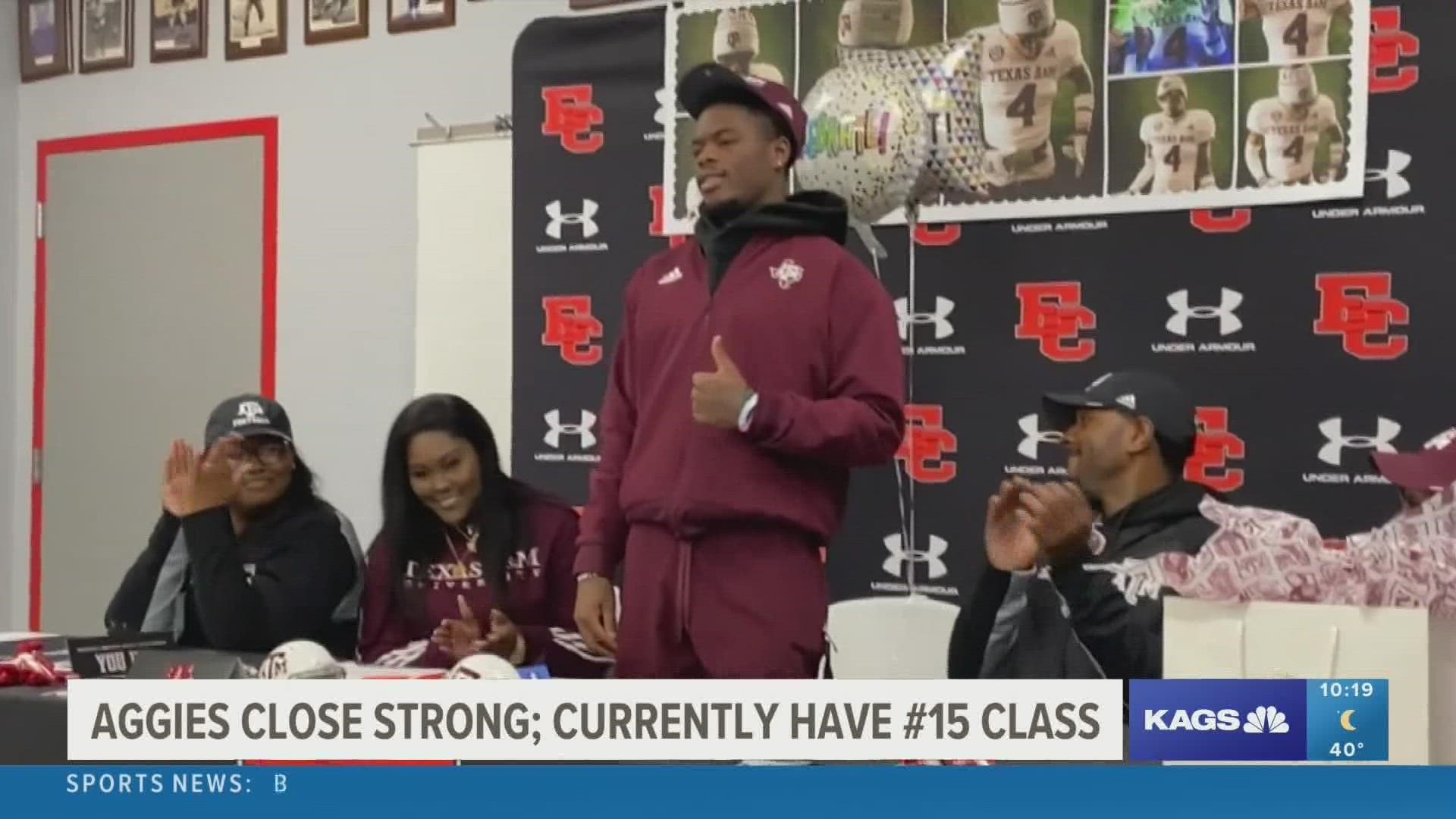 Head coach Jimbo Fisher and the Aggies closed strong during the early signing period. As it stands right now, A&M has the #14 class.