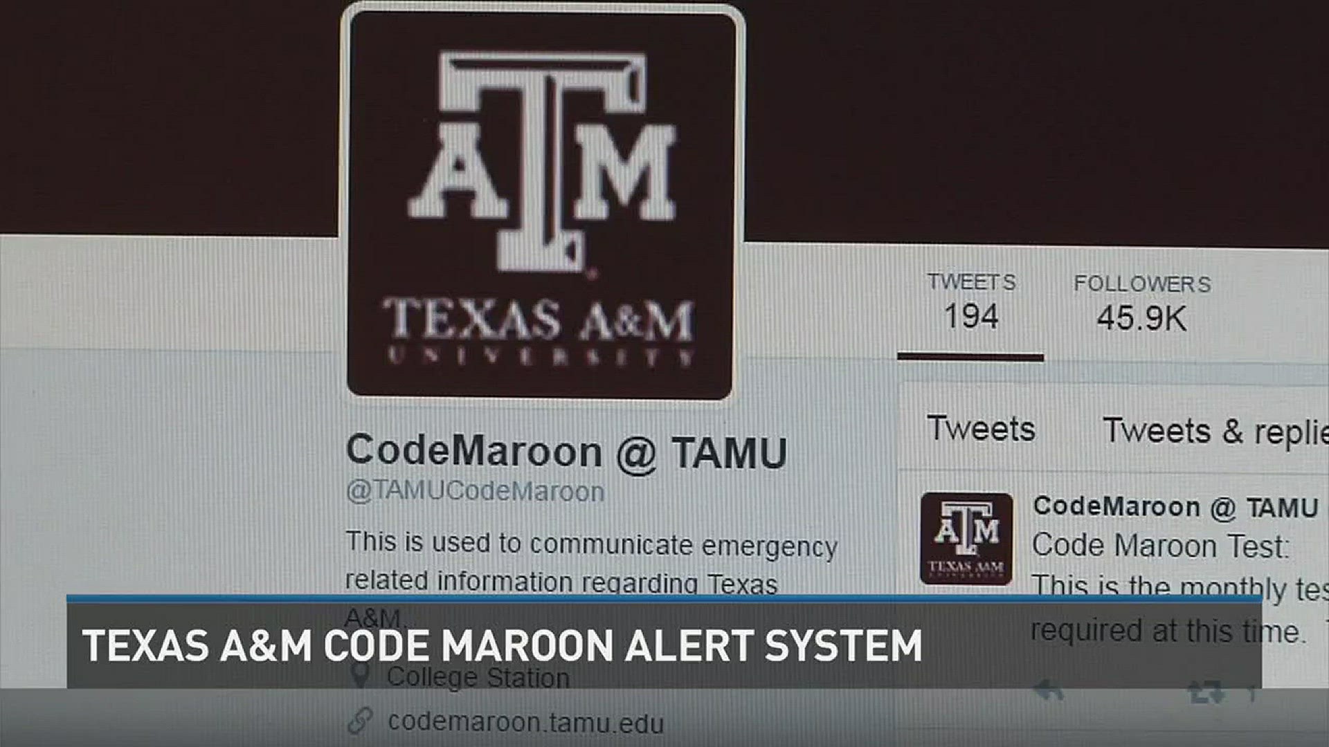 An alert system at Ohio State alerted students to the attack on campus. Texas A&M has a similar system on campus- Code Maroon.