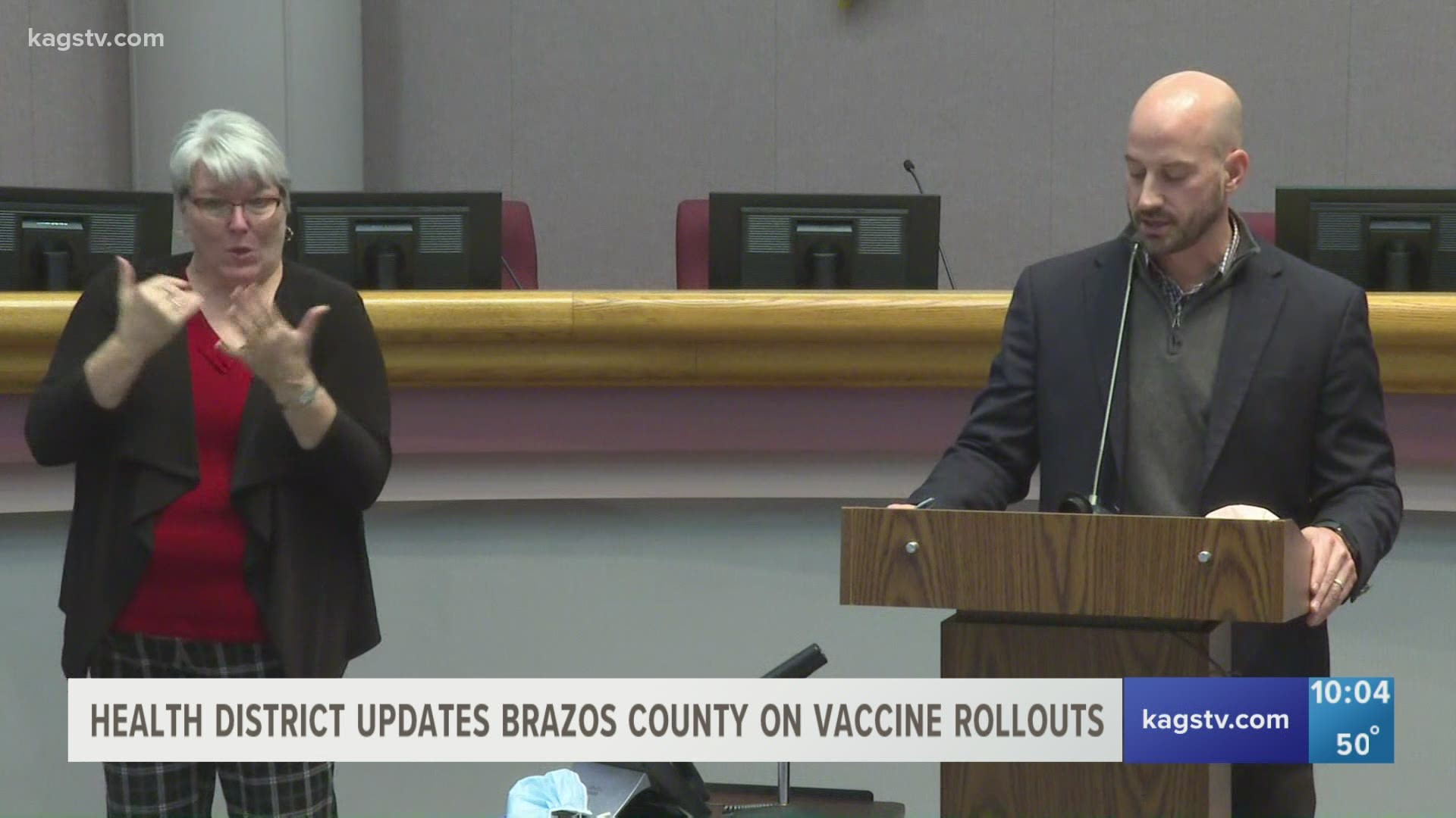 Local leaders and health officials discussed the latest on vaccine rollouts in Brazos County, including a vaccination site at the Brazos Center.