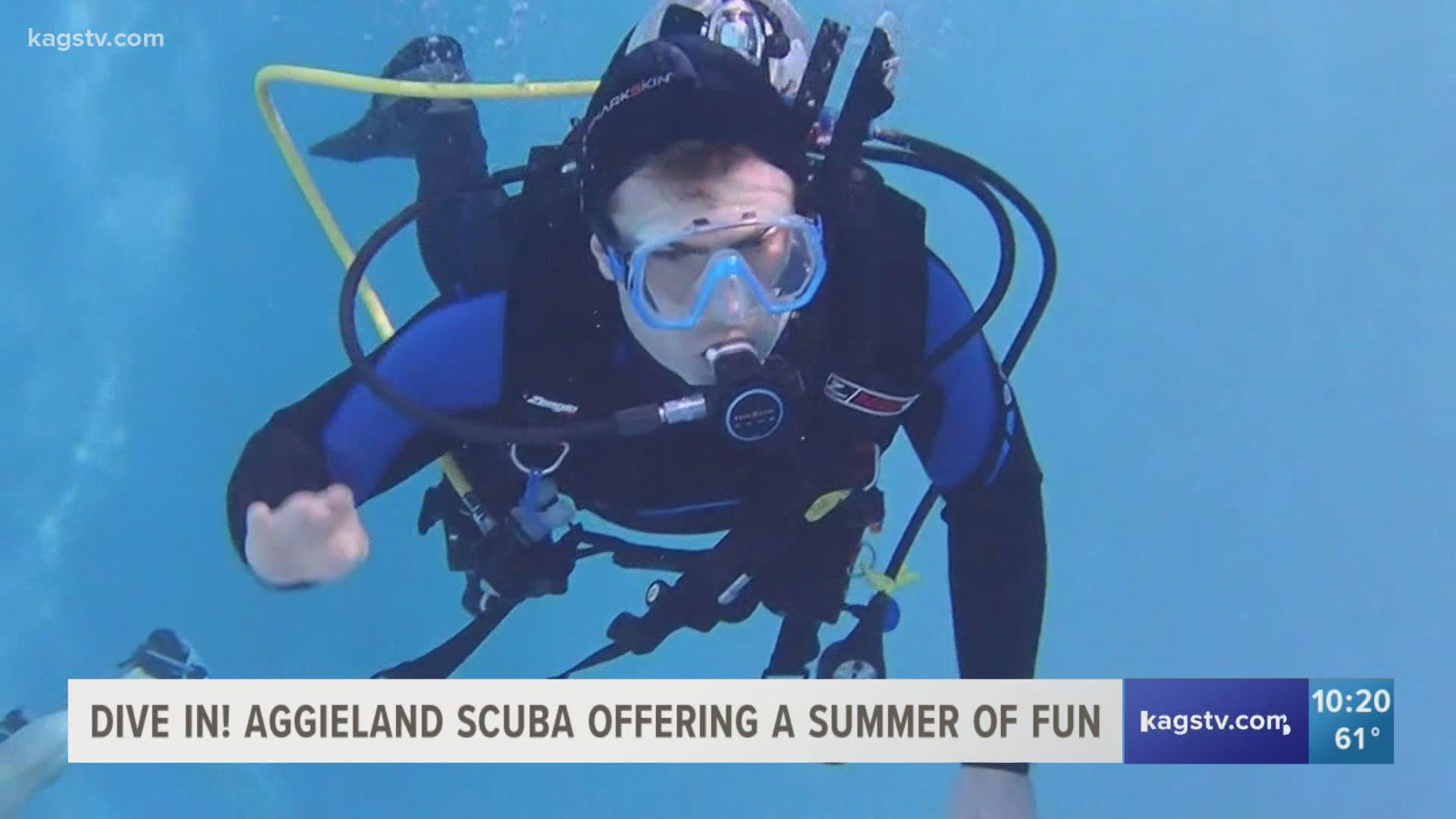 Aggieland Scuba certifies hundreds of scuba divers each year. They offer safe, socially distant fun courses to do locally.