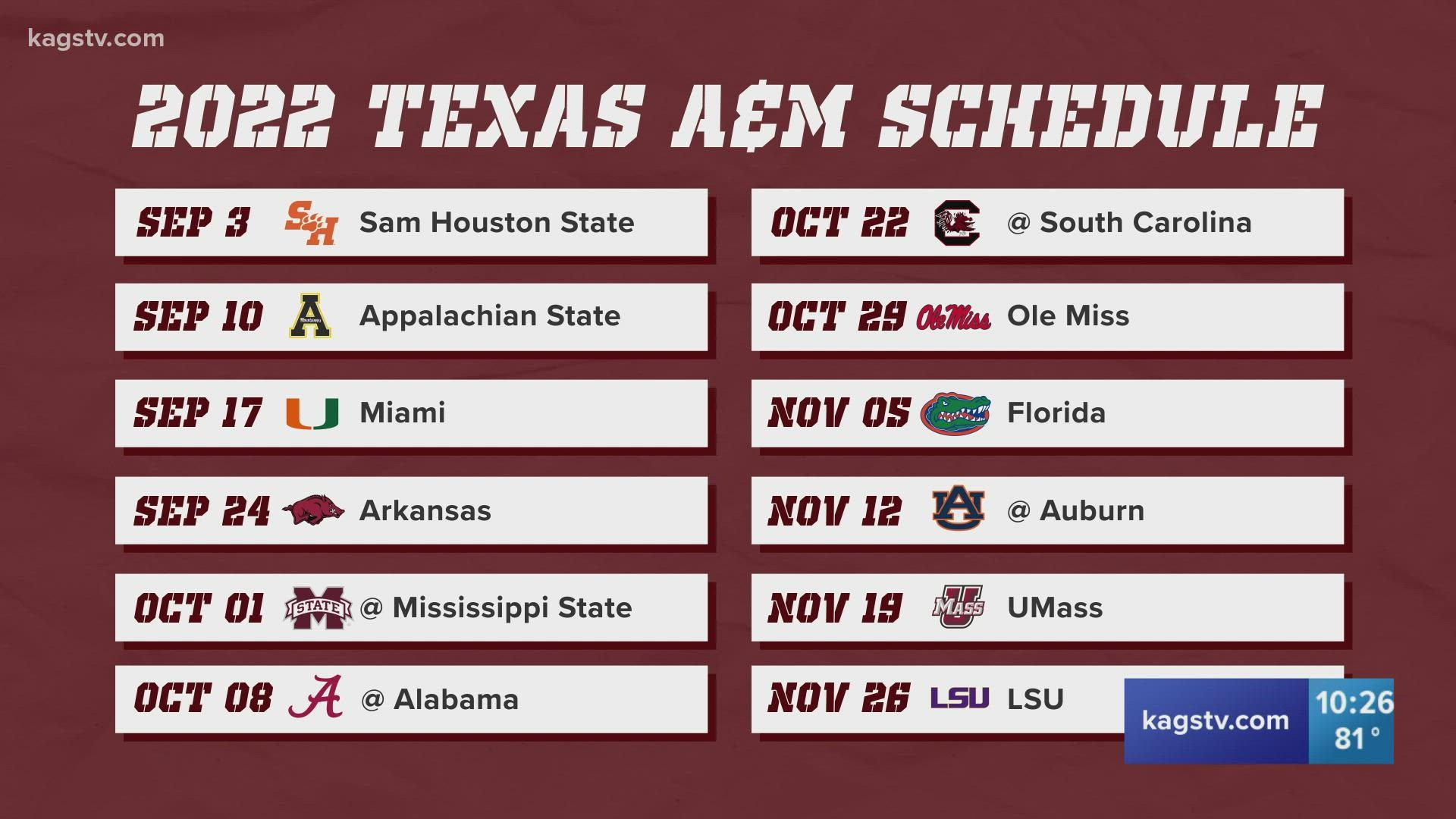 Texas A&M Football On Twitter "ICYMI Our 2016 Football Schedule Was