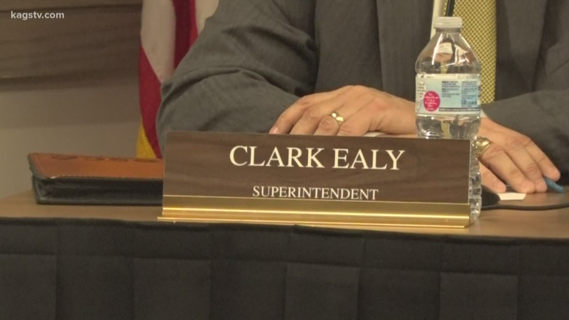Dr. Clark Ealy resigned from his superintendent position, while the board named a interim superintendent at a special meeting Wednesday night