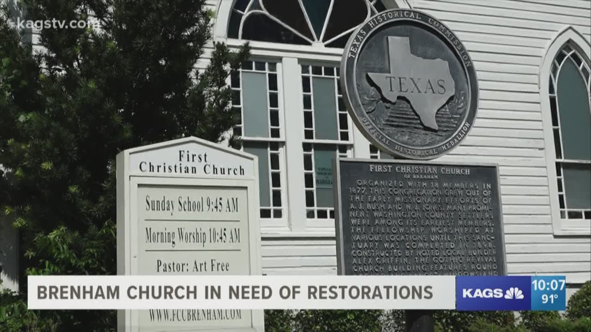 A 120-year-old Brenham church is weathering and in order to keep history alive, they need help from the community. KAGS Kacey Bowen brings you their story.