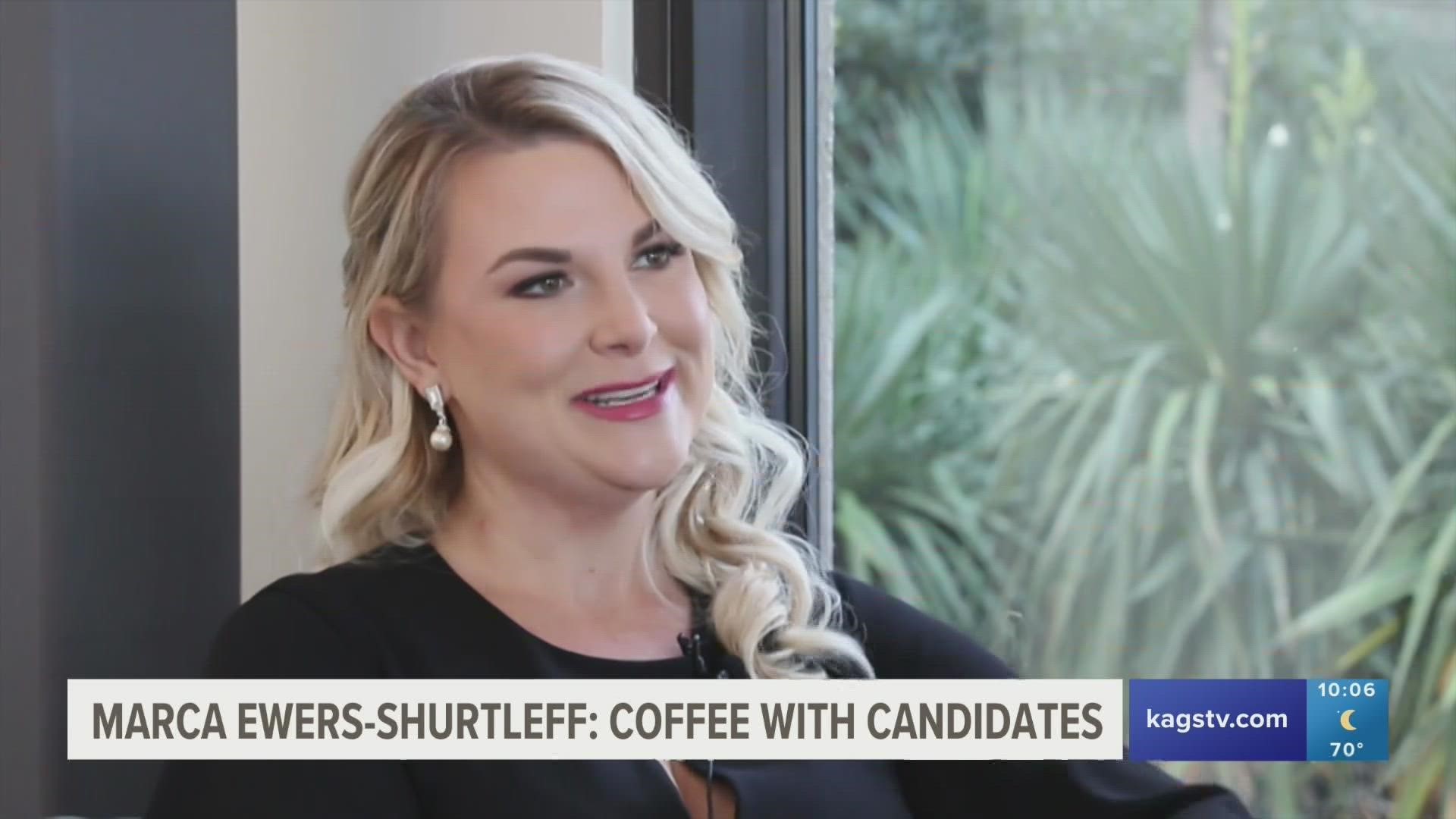 Marca-Ewers Shurtleff is a lawyer in Bryan who has served on several boards. Now, she's running for District 5 on the Bryan City Council.