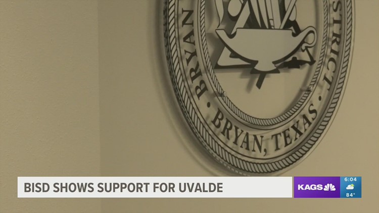 Bryan ISD students and staff show support for Uvalde