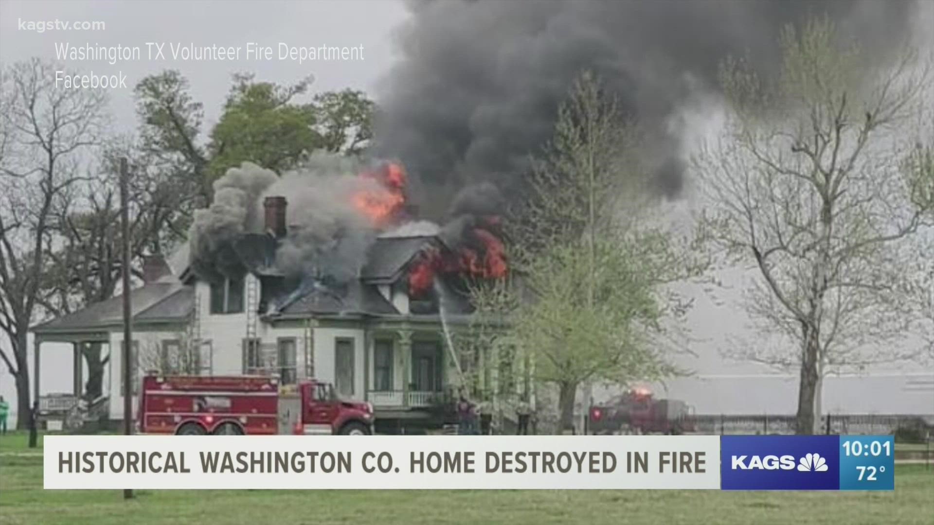 The house was being renovated after being damaged by storms in 2020. It was built in the 1880s.