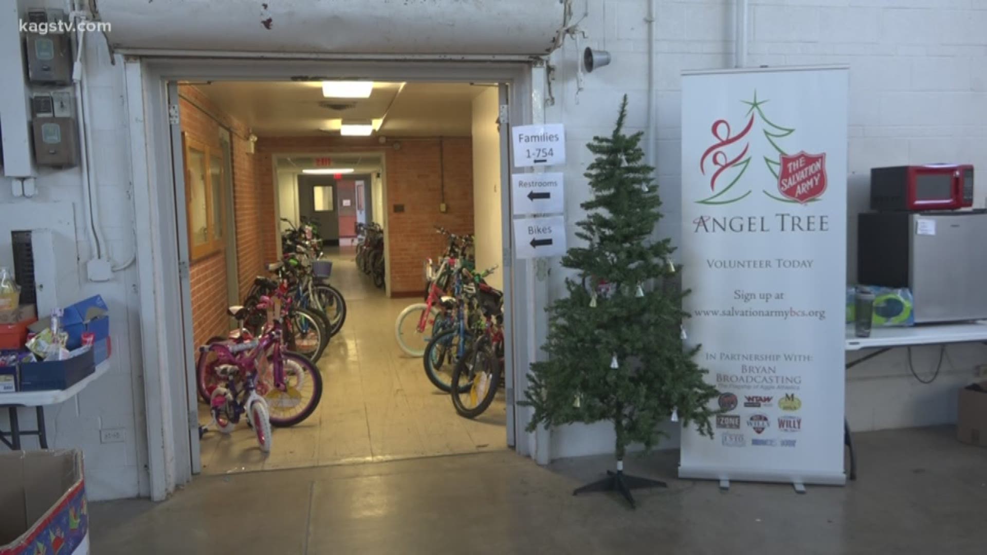 The Angel Tree program is the Salvation Army's largest one they put together, and they are taking clothes, toys and books for children in the Brazos Valley.