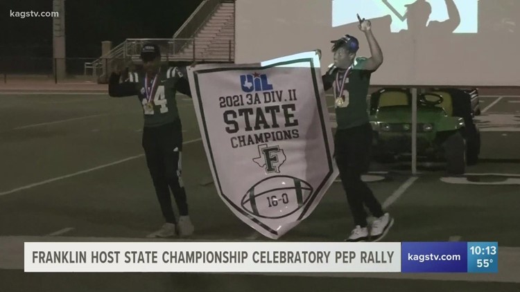 Franklin Lions celebrate championship win at pep rally