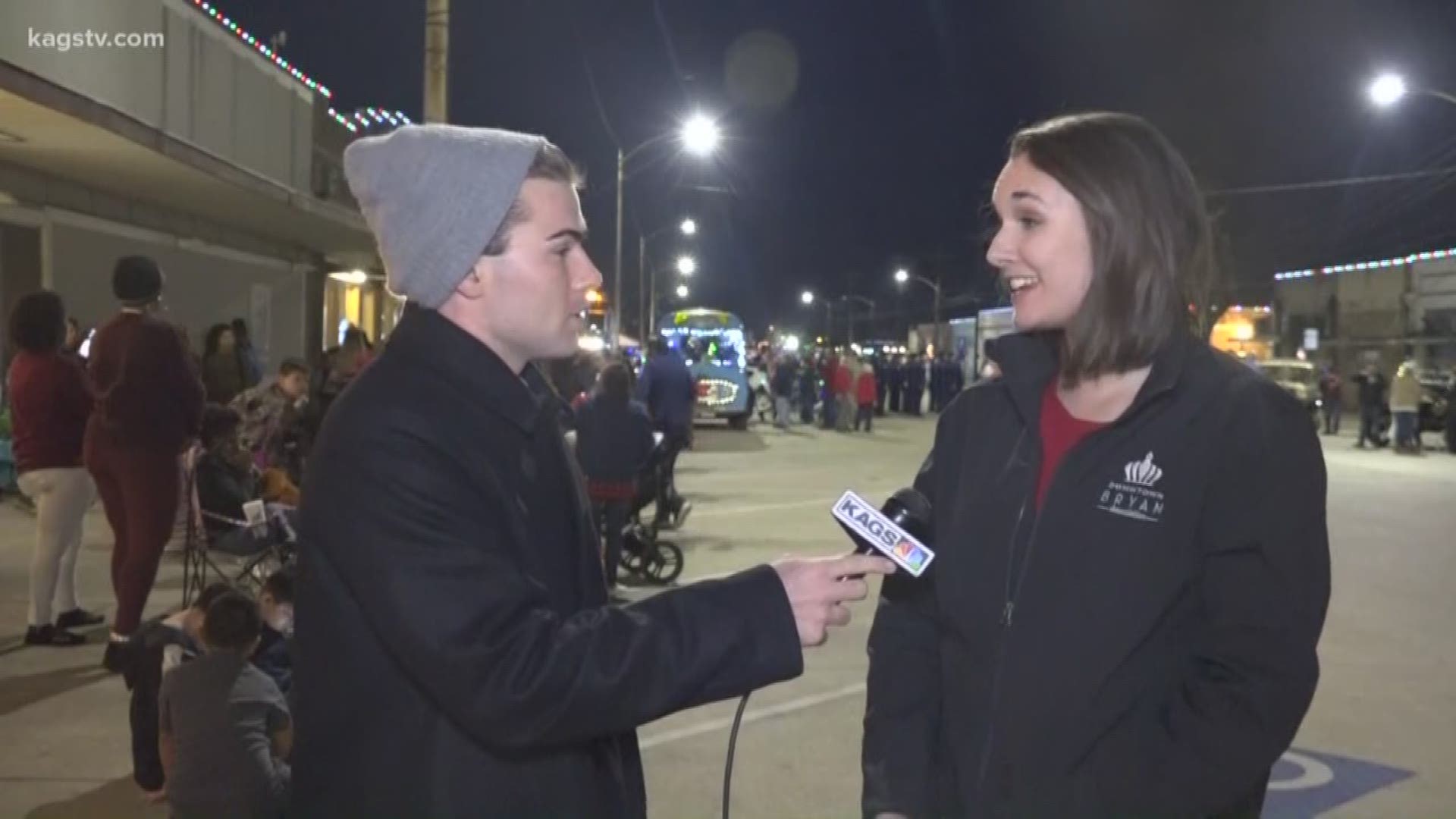 Downtown Bryan Christmas parade interview