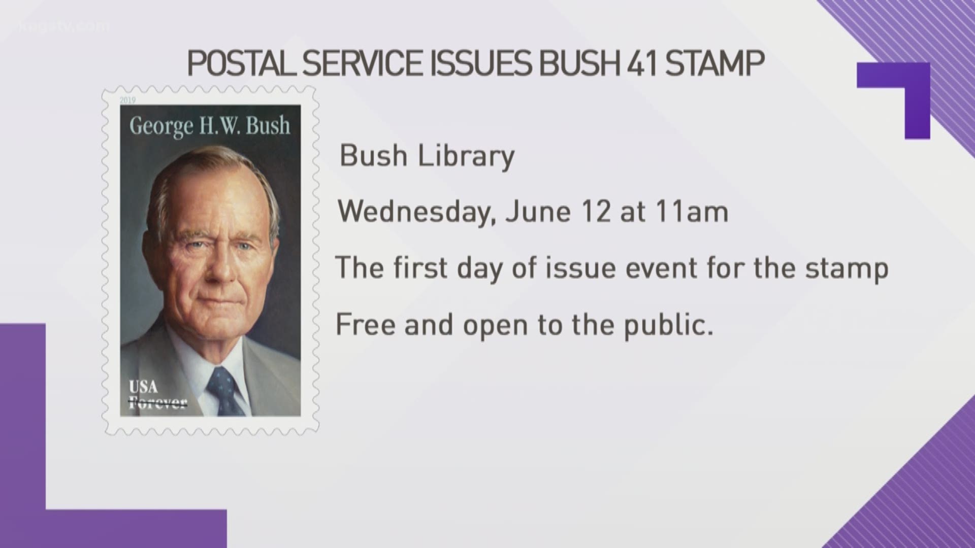 Honoring the late President Bush with a "forever" stamp June 12