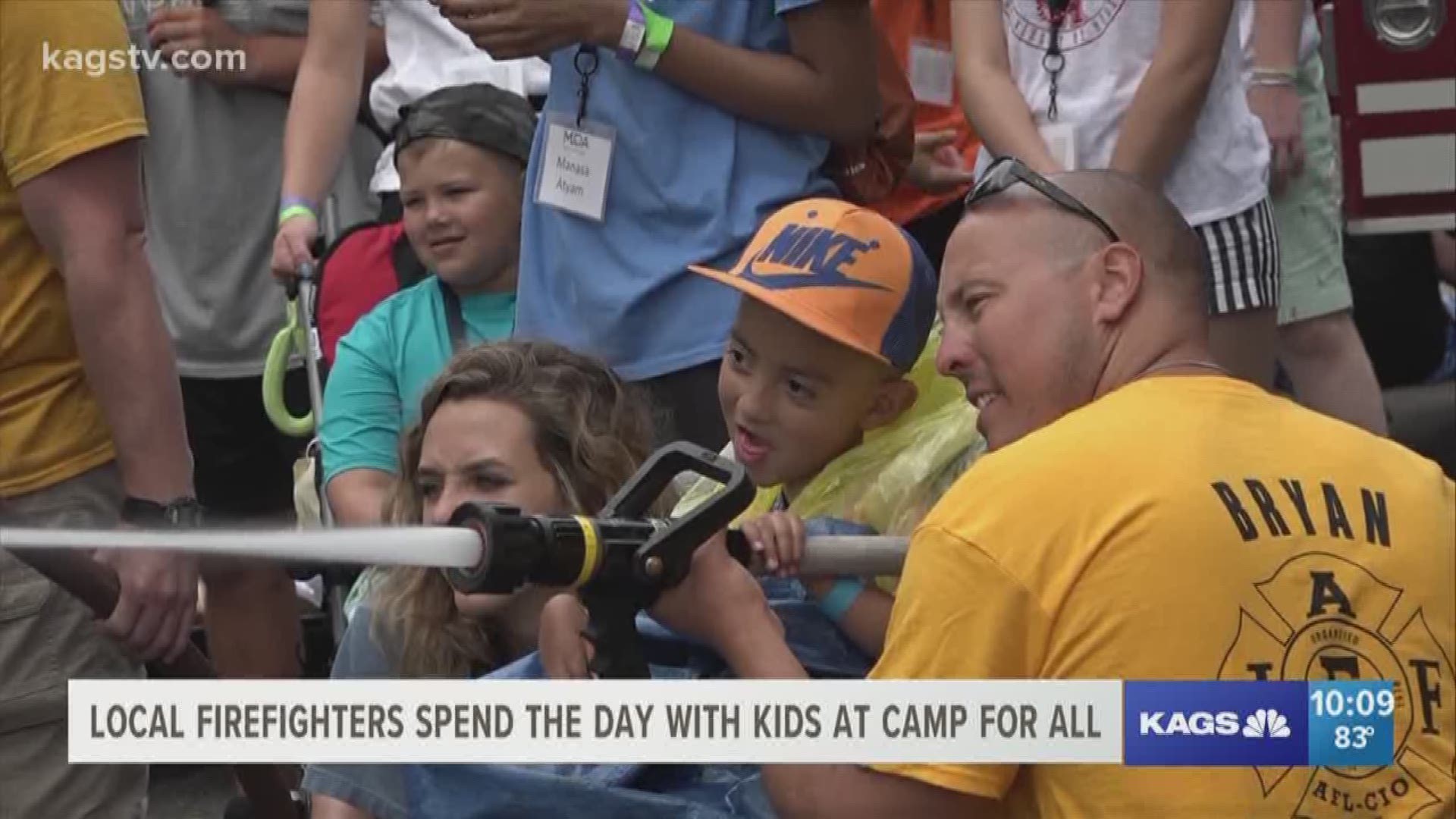 Today, some of our local firefighters teamed up with Camp For All and the Muscular Dystrophy Association to help provide some amazing kids with a barrier-free summer experience.