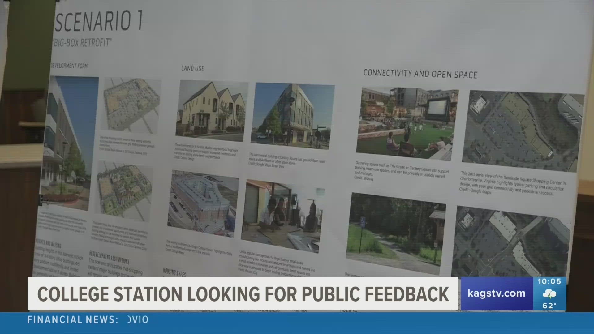 From 6 p.m. to 7:30 p.m. on Wednesday, the City of College Station hosted a community-wide meeting at city hall to get feedback on future redevelopments in the area.