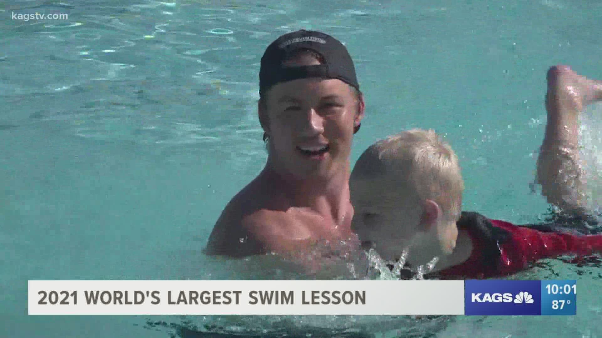 Bryan Aquatic Center took part in the yearly "World's Largest Swim Lesson" to bring awareness of aquatic safety.