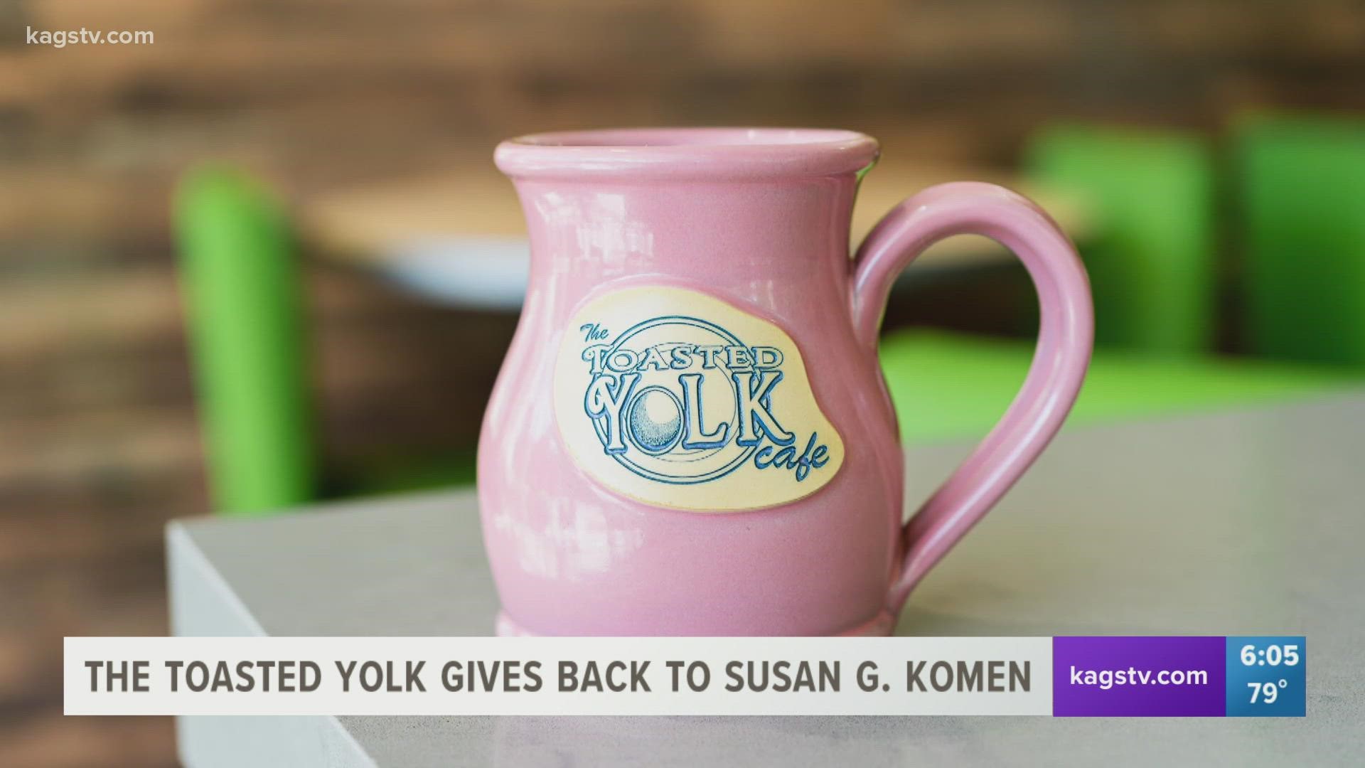 The popular full-service neighborhood eatery will donate $5 to Susan G. Komen for every limited-edition pink mug sold, while supplies last.