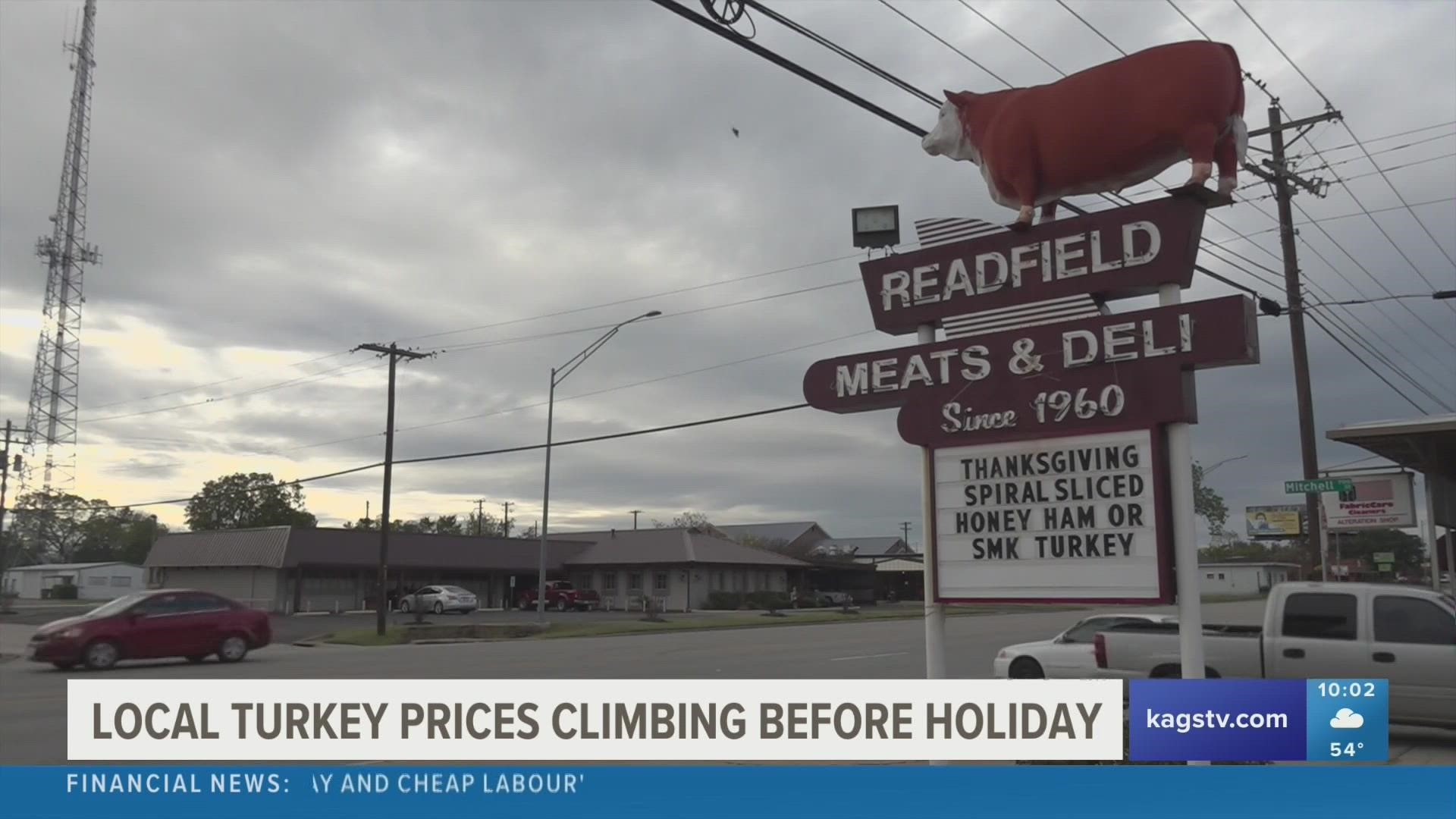 KAGS TV spoke with a local meat market to get their perspective on inflation and bird shortages ahead of Thanksgiving.