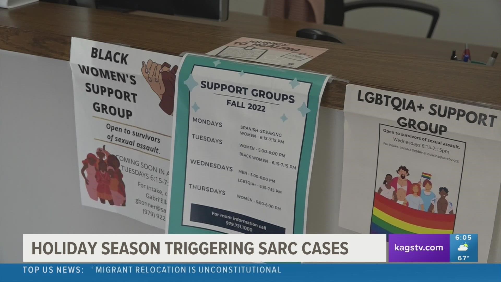 With domestic violence on the rise in the Brazos Valley, SARC wants to remind people that there are people that can be reached out to for help and support.