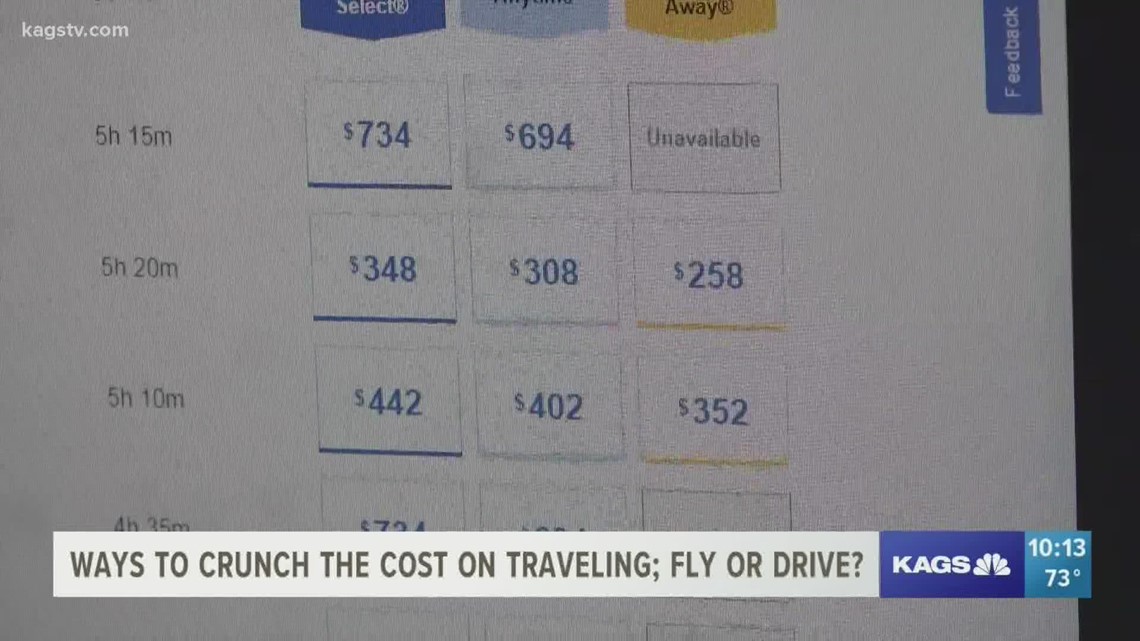 Flying or driving? We crunch the numbers out of the Brazos Valley